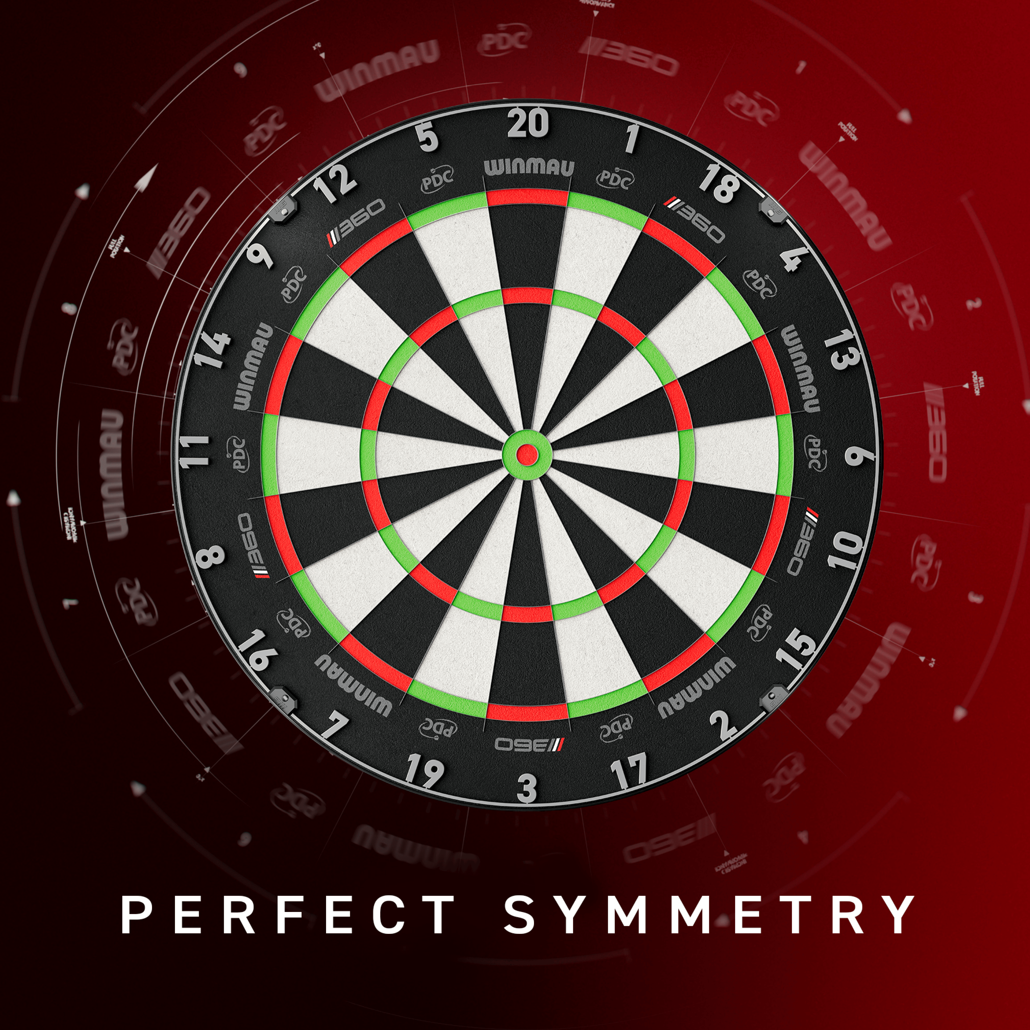Cible de fléchettes en acier Winmau Blade 6 Triple Core 360 Zu sehen ist wahrscheinlich ein Winmau Blade 360 Steeldartboard mit einer alternativen Ansicht. Das Bild dient zur Produktansicht im Shop.