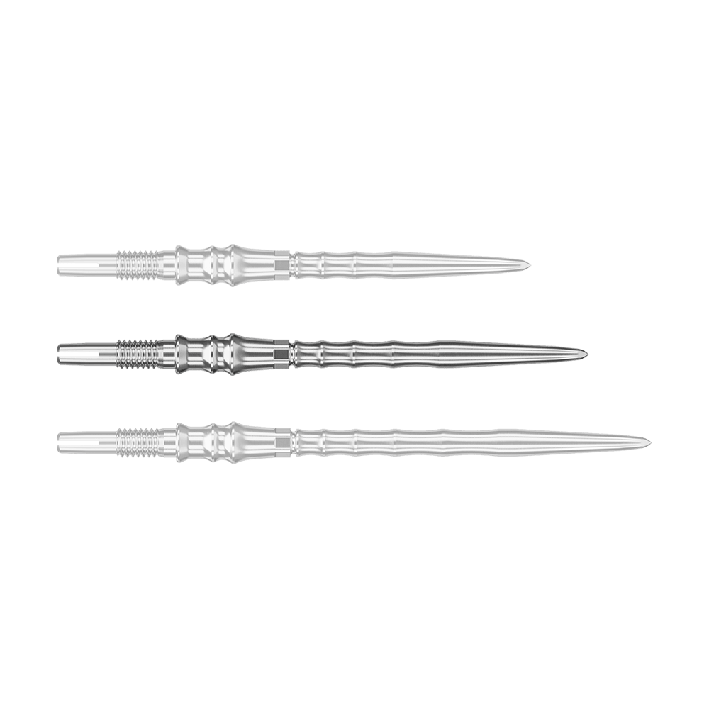 Pointes de fléchettes Target Japan Premium Swiss Point - Argent Hier sieht man eine einzelne silberne SwissPoint-Dartspitze mit 35 mm Länge. Die Spitze ist Teil der Target Japan Premium Serie.