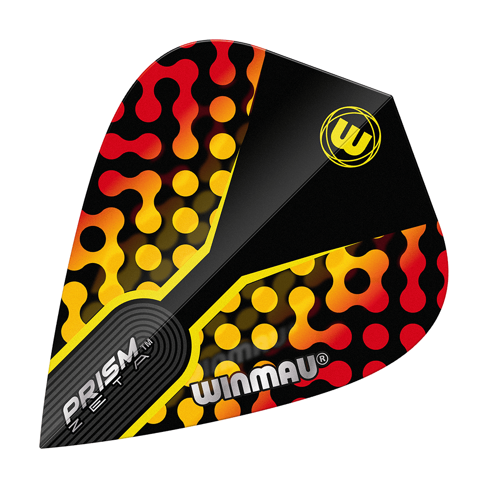 Winmau Zeta Vols de cerf-volant rouge jaune noir