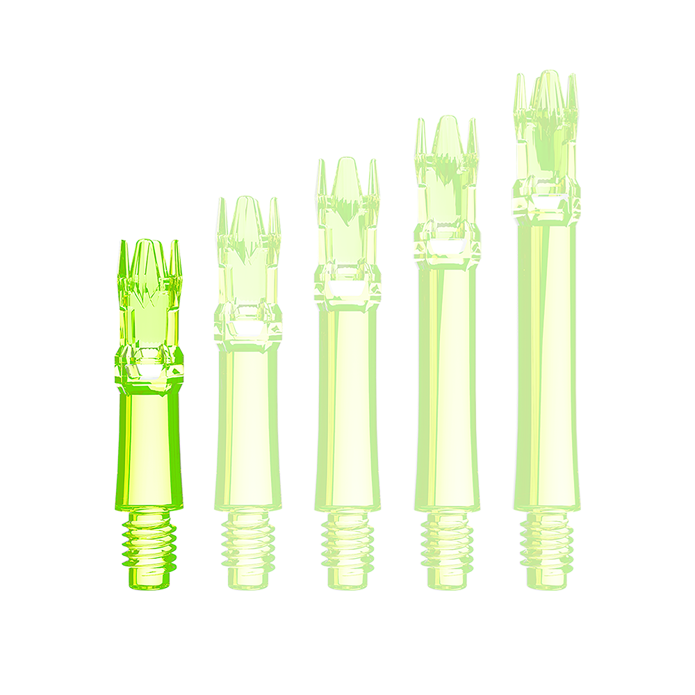 Tiges de rechange pour système L-L-Style - Jaune fluo Hier ist eine neongelbe Ersatzshaft abgebildet. Die Shaft wird von vorne gezeigt.