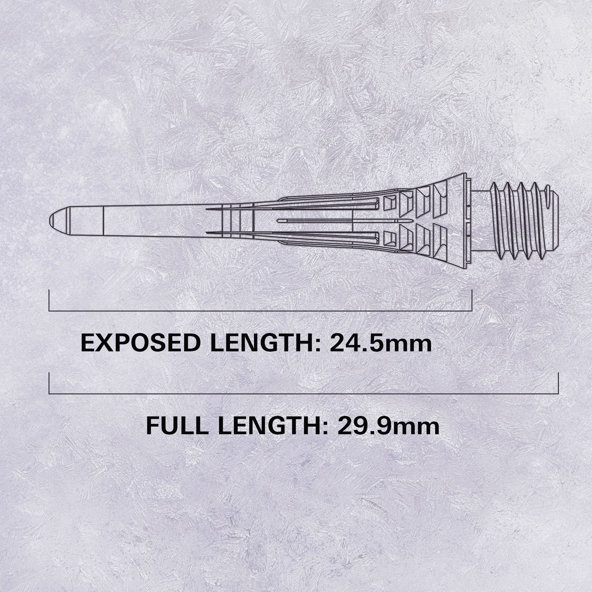 Pointes de fléchettes Target Cryo Soft - Lot de 30 - Noires Das Bild zeigt die Target Cryo Softdartspitzen im 30er Pack in Schwarz. Diese Pfeilspitzen sind für Softdarts geeignet.