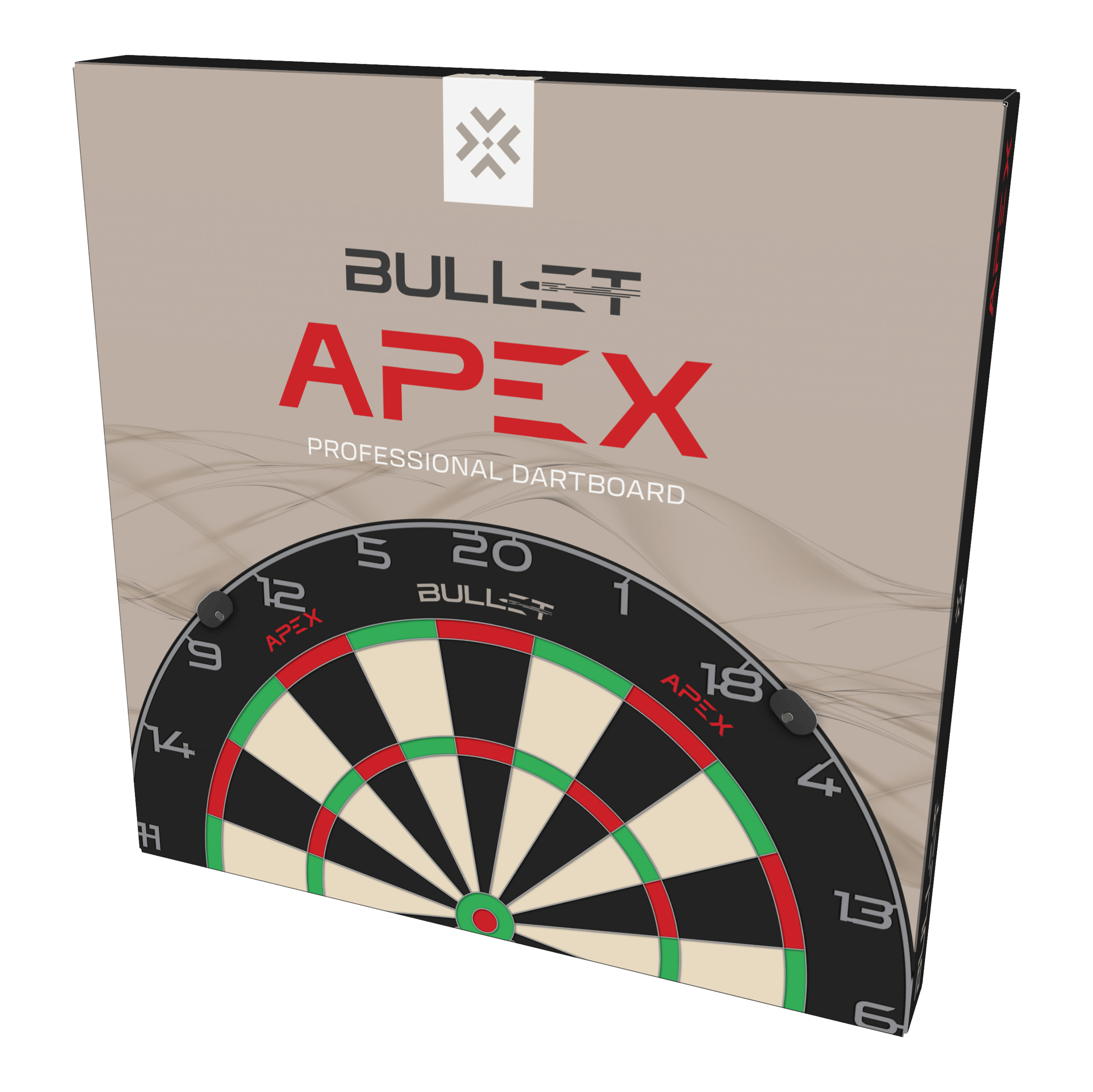 Cible en acier Bullet Apex Abgebildet ist das Bullet Apex Steeldartboard. Das Produkt wird aus einer anderen Perspektive gezeigt.