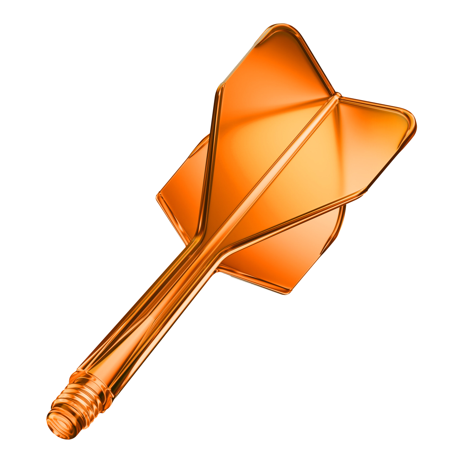 Système d'arbre de vol GOAT A1R n° 6 - Orange fluo Dieses Bild zeigt das GOAT A1R No6 Flight-Shaft-System in Neon Orange. Es handelt sich um einen Dart-Schaft mit Flug, präsentiert einzeln.