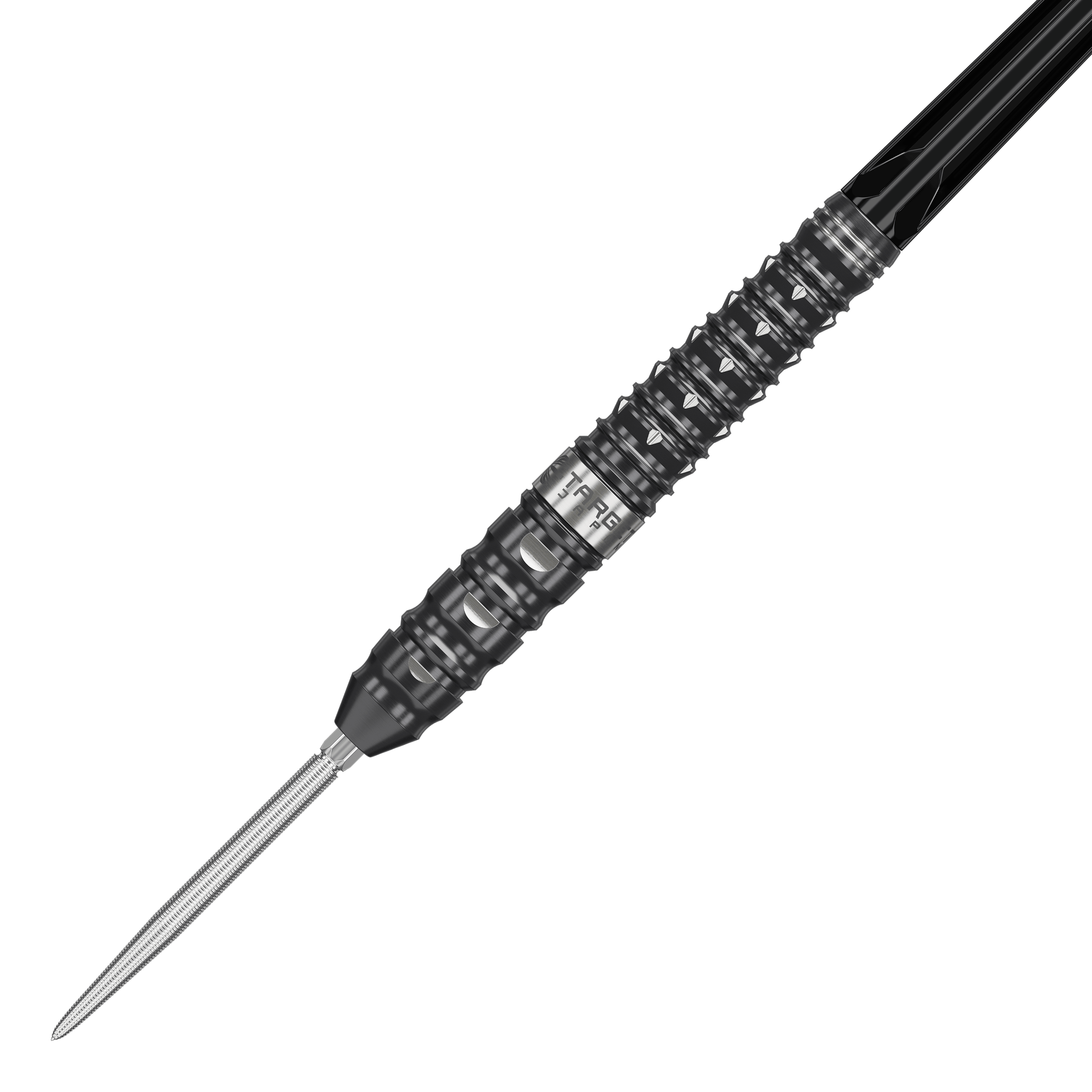 Fléchettes en acier Target Japan Black Marque Eclipse Swiss Point - 23 g Das Bild zeigt die Target Japan Black Marque Eclipse Swiss Point Steeldarts mit einem Gewicht von 23g. Diese hochwertigen Darts sind für Präzisionswürfe im Dartspiel entwickelt.