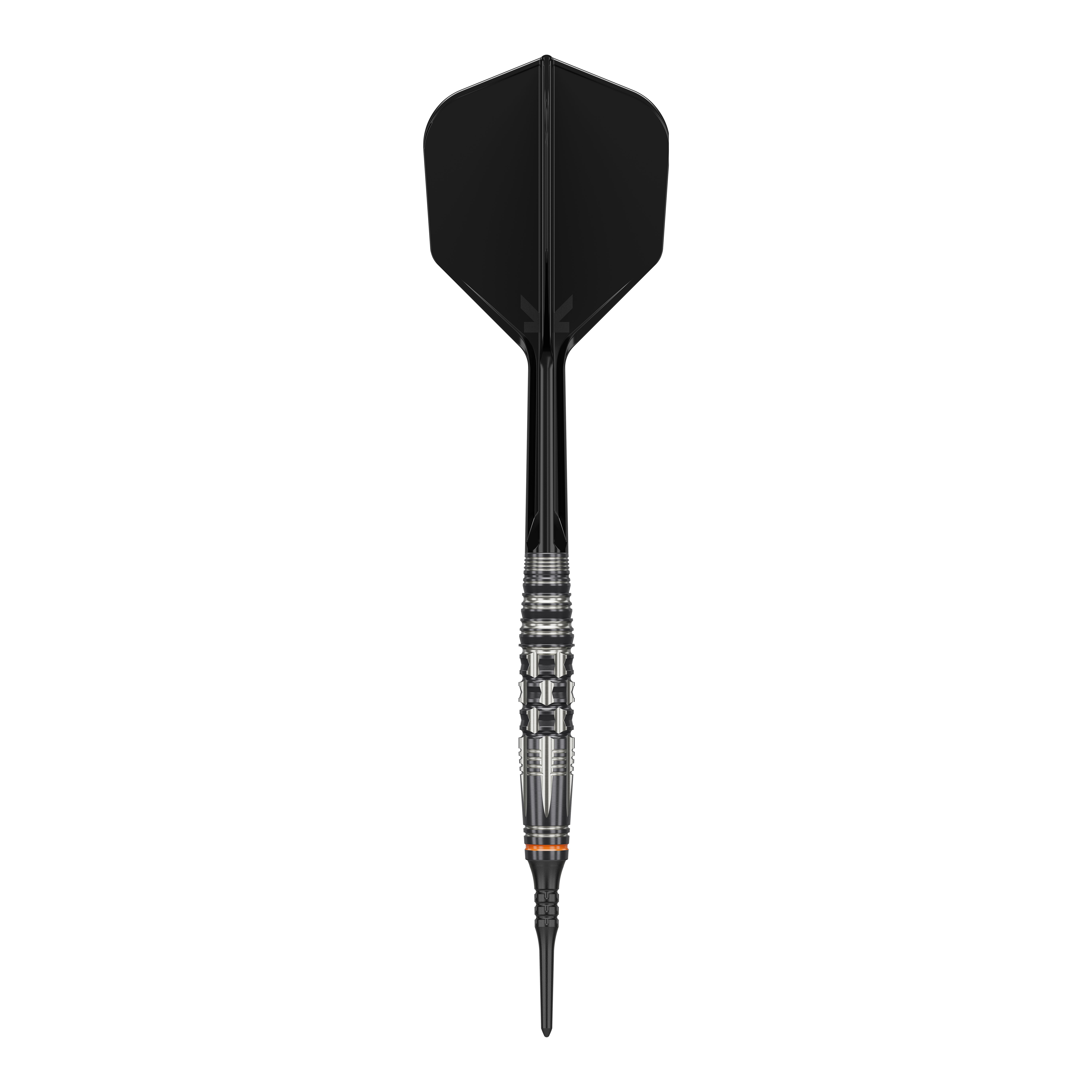 Fléchettes souples Target Japan Black Marque Dancing Duck GEN 4 - 17 g Das Bild zeigt einen Softdart mit schwarzer Spitze, Schaft und Flight. Es handelt sich um das Produkt "Target Japan Black Marque Dancing Duck GEN 4 Softdarts - 17g".