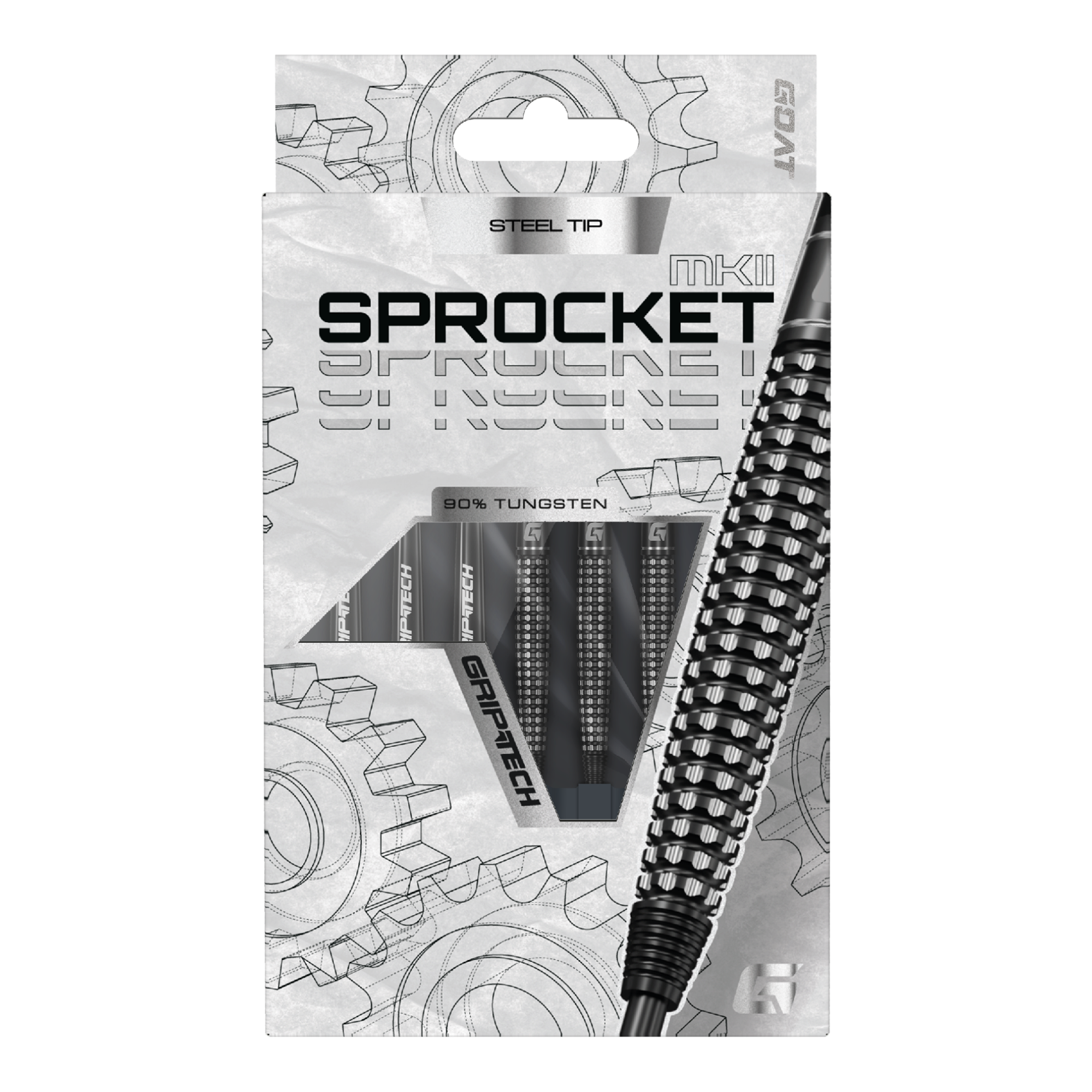 Fléchettes en acier GOAT Sprocket MKII Torpedo GOAT Sprocket MKII Torpedo Steeldarts sind auf diesem Bild dargestellt. Sie zeichnen sich durch ihre besondere Form und Verarbeitung aus.