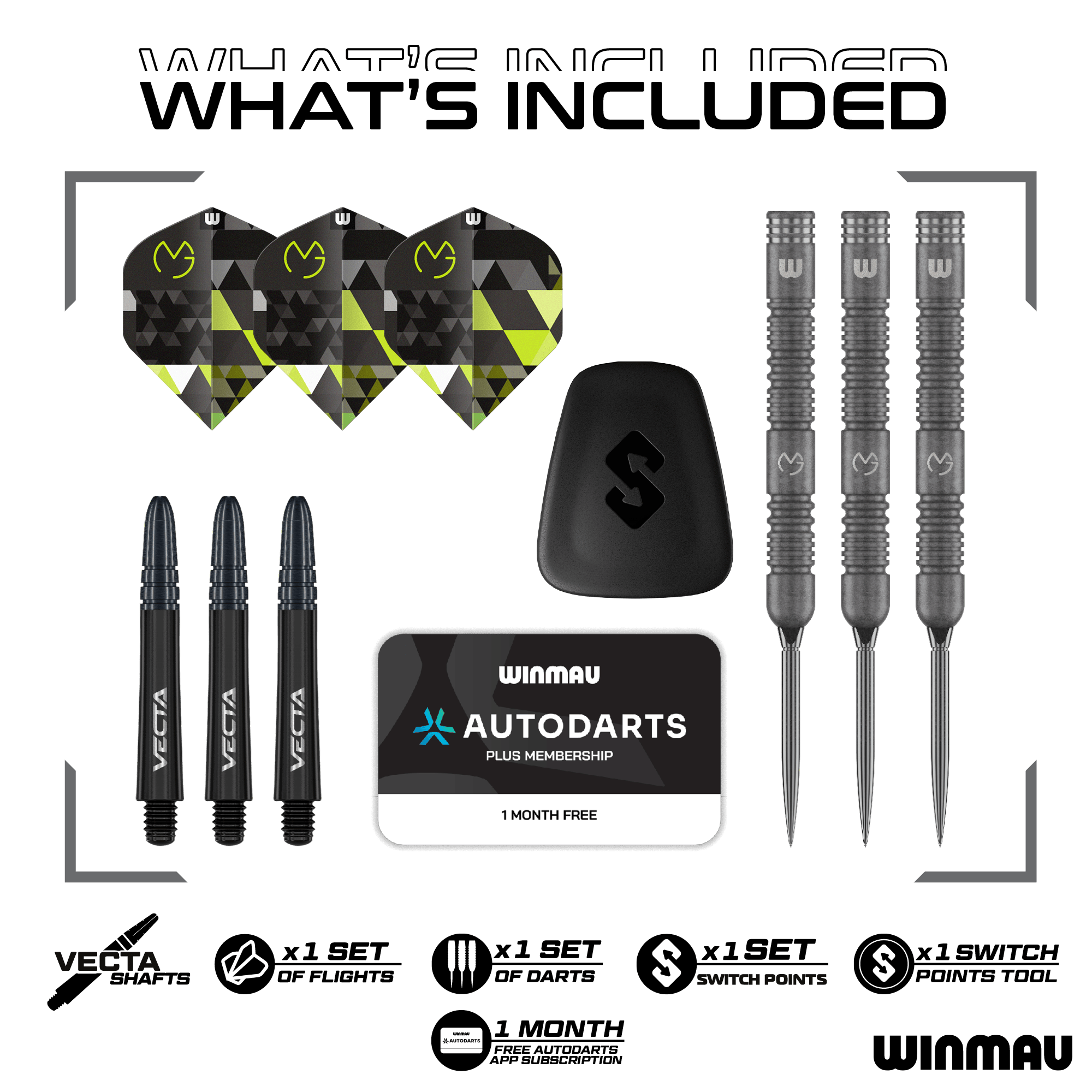 Winmau Michael Van Gerwen TS Switch Point Steeldarts Winmau Michael Van Gerwen TS Switch Point Steeldarts