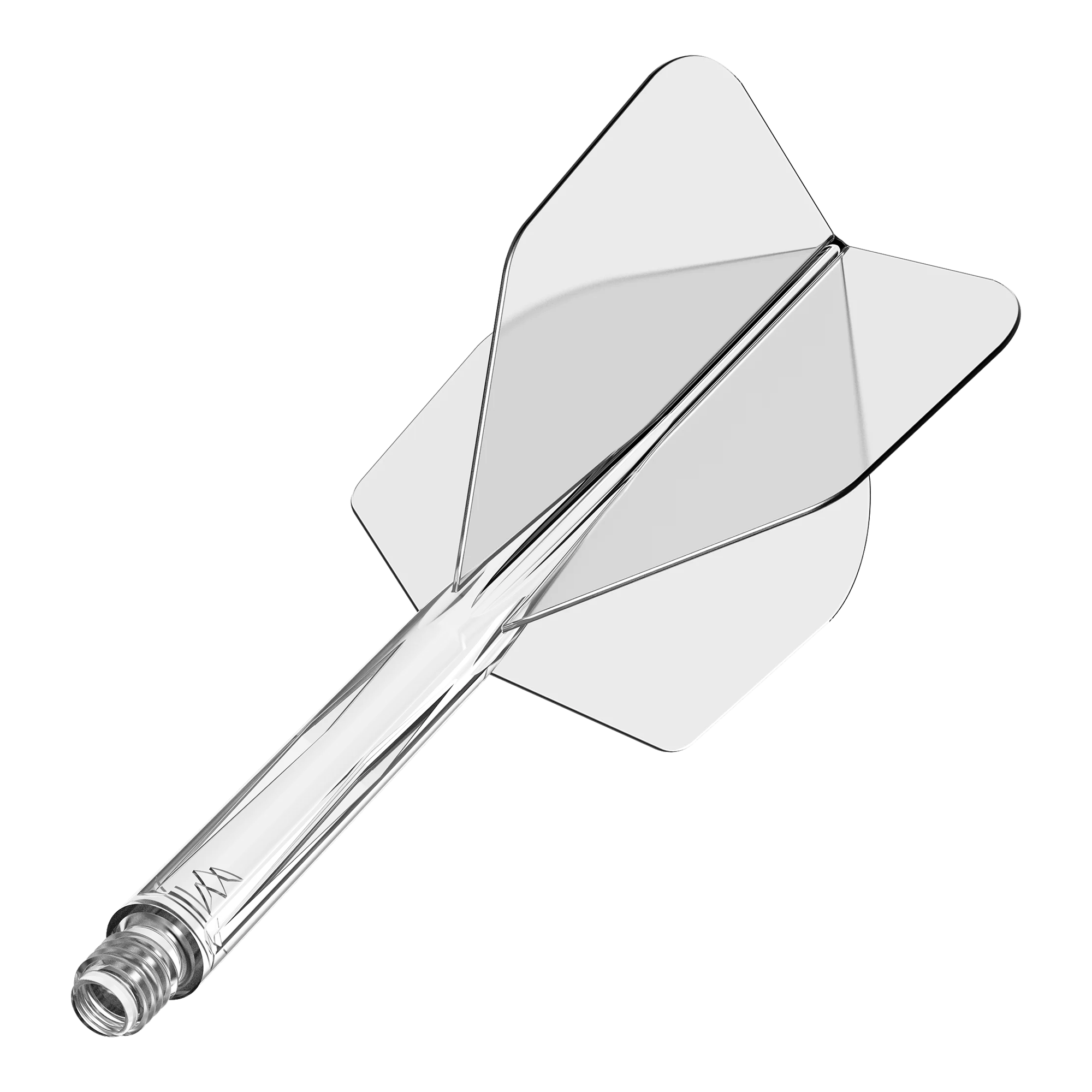 Système d'arbre de transMission Mission Force 90 n° 6 - Transparent Das Bild zeigt das Produkt "Mission Force 90 No6 Flight-Shaft-System - Clear". Es handelt sich um ein durchsichtiges Flightsystem für Darts.