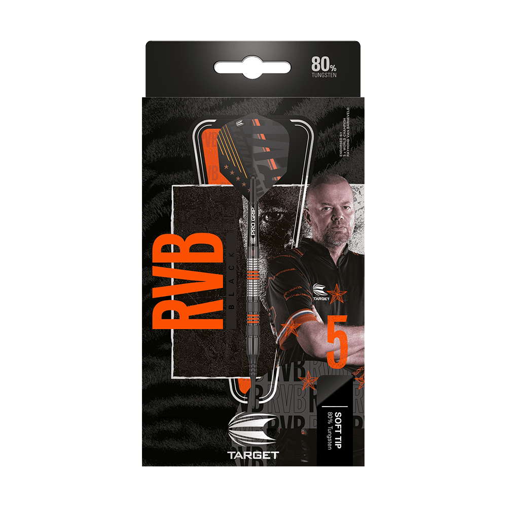 Target Raymond Van Barneveld Fléchettes Souples Noires - 18g