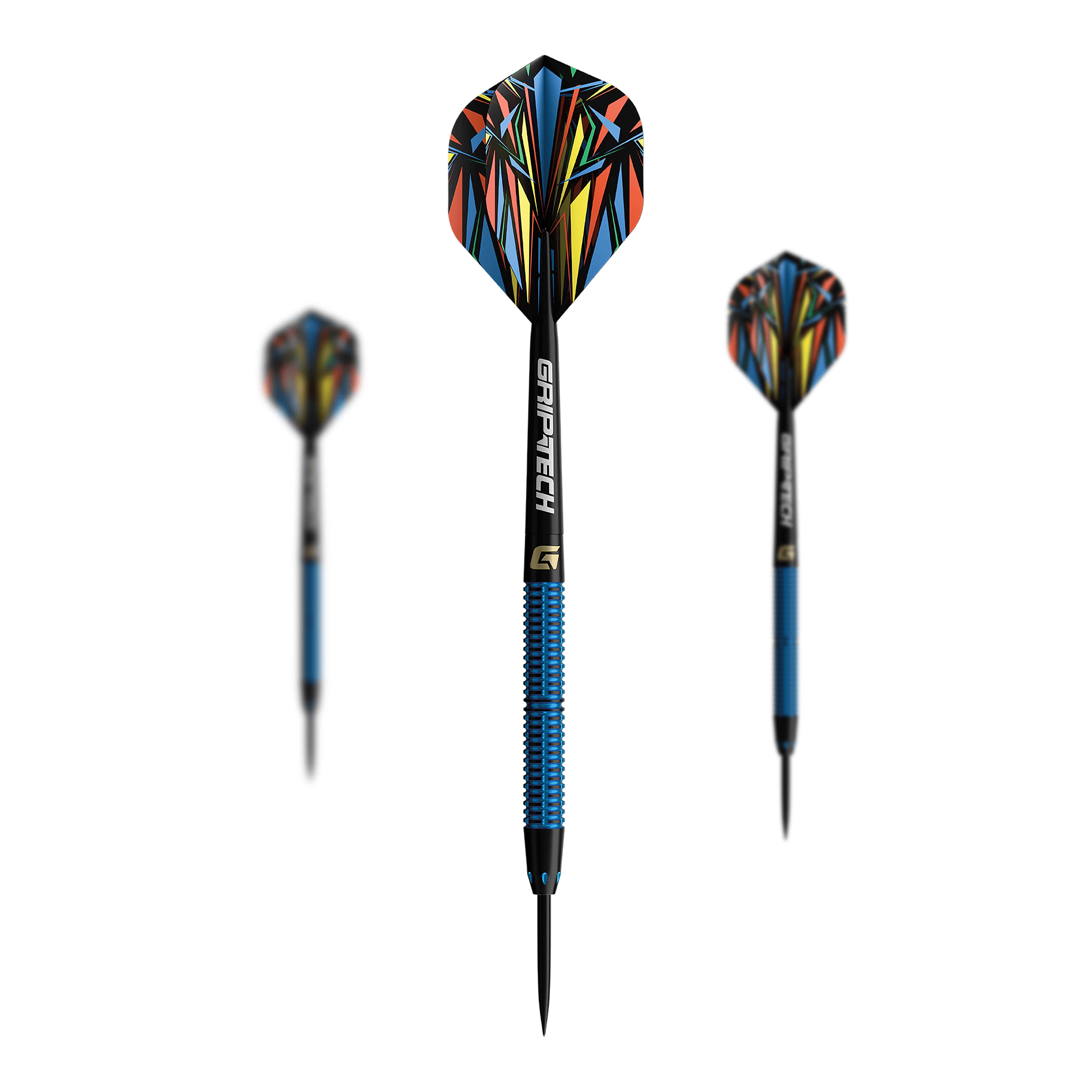 Fléchettes GOAT Athlete en acier tungstène bleu Das Bild zeigt die GOAT Athlete Black Tungsten Steeldarts. Die Darts sind für professionelle Spieler geeignet.