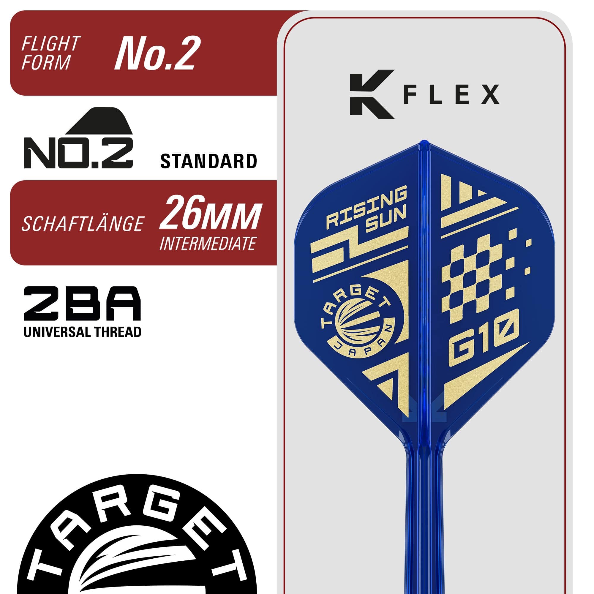 Fléchettes en acier Target Japan Rising Sun GEN 10.5 Swiss Point Zu sehen sind die Target Japan Rising Sun GEN 10.5 Swiss Point Steeldarts. Die Darts überzeugen durch ihre spezielle Konstruktion für optimales Werfen.