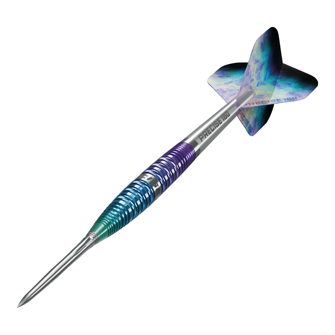 Fléchettes en acier Precise 180 Northern Lights Abgebildet sind die Precise 180 Northern Lights Steeldarts. Die Steeldarts zeichnen sich durch ihr spezielles Design aus.