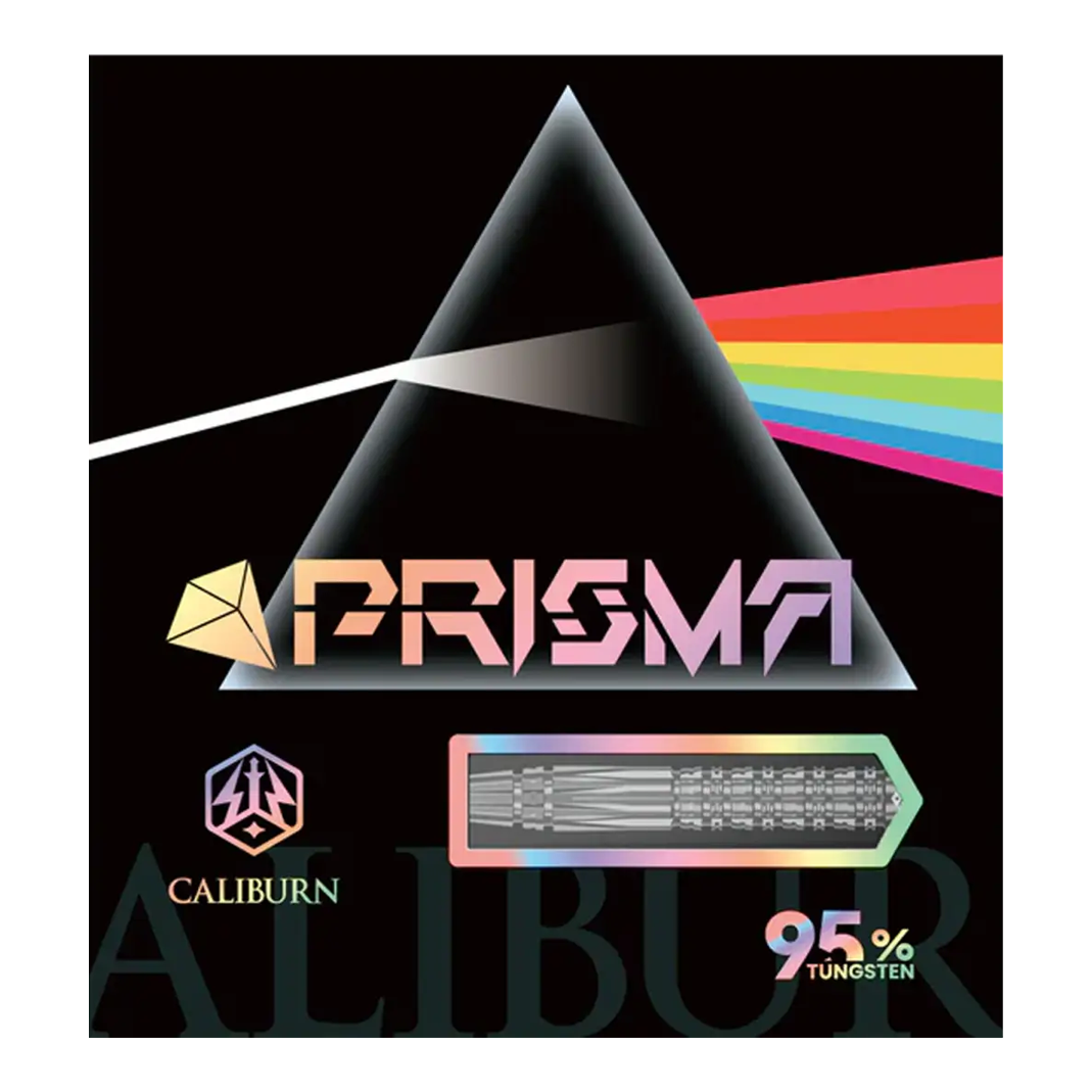 Fléchettes en acier Caliburn Prisma P2 - 20,5 g Abgebildet sind die Caliburn Prisma P2 Steeldarts mit 20,5g Gewicht. Die Darts sind für den Steeldart-Sport konzipiert.