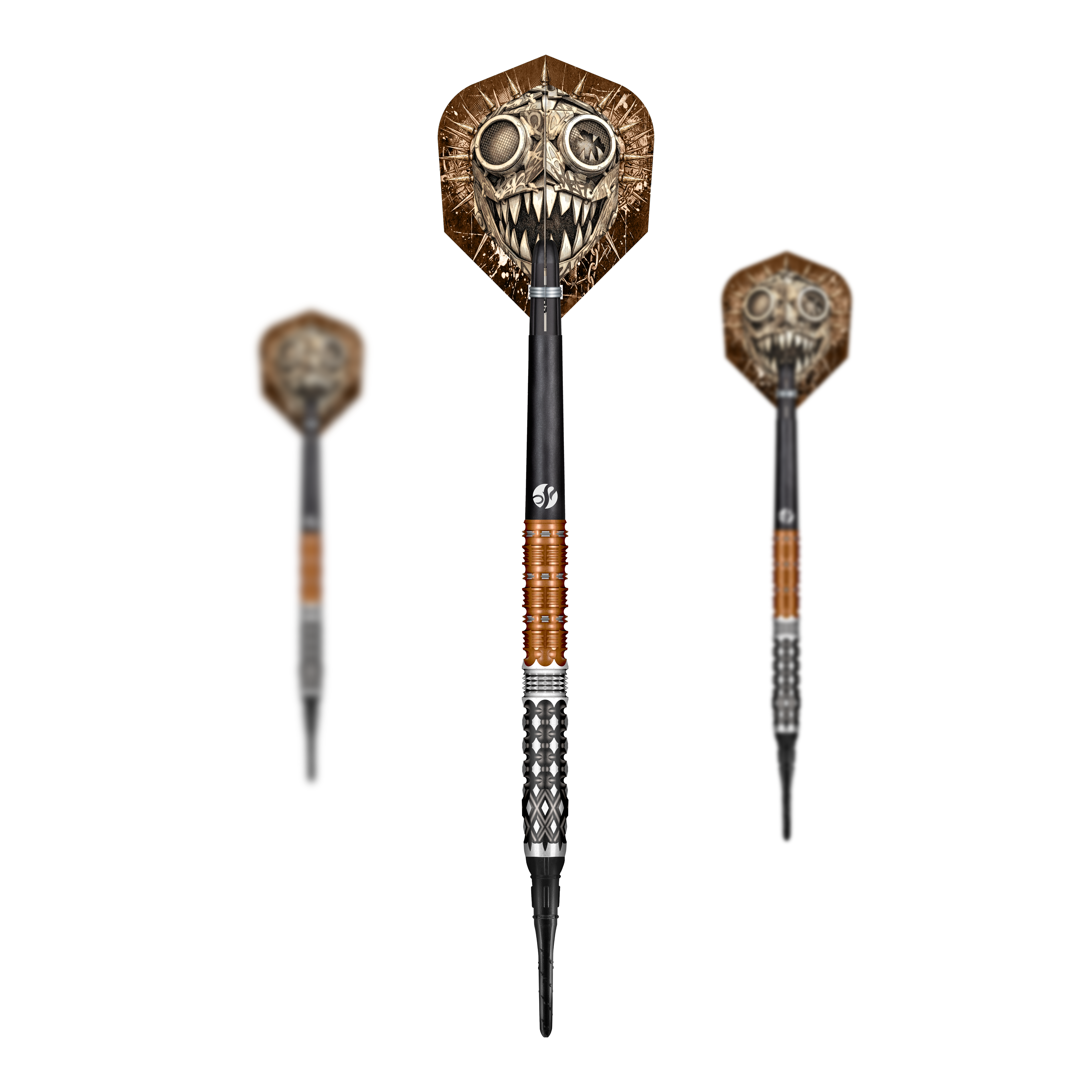 Zu sehen ist ein Set der Shot Gnarly Gnasha Softdarts - 20g. Die Abbildung zeigt die Zusammensetzung des Dart-Sets.