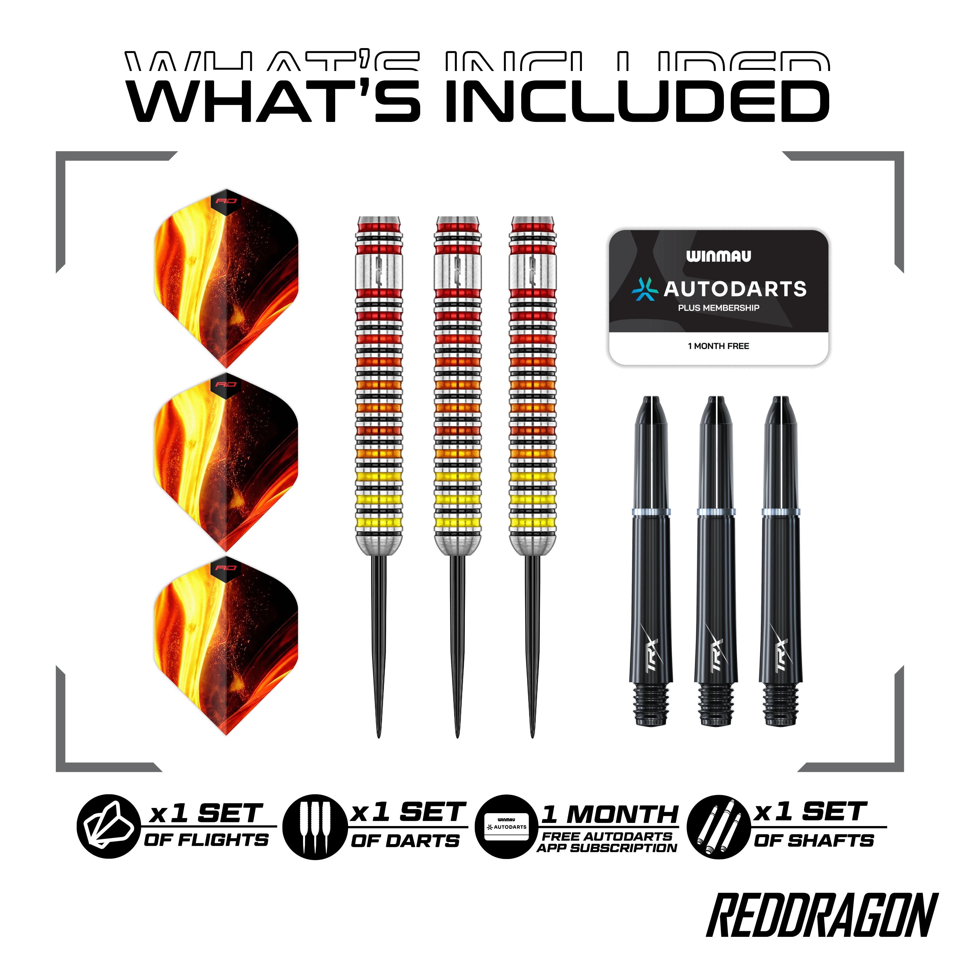 Fléchettes en acier Red Dragon Furnace Dies ist ein Red Dragon Furnace Steeldart. Der Dartpfeil wird für Präzision und Stabilität beim Spielen verwendet.