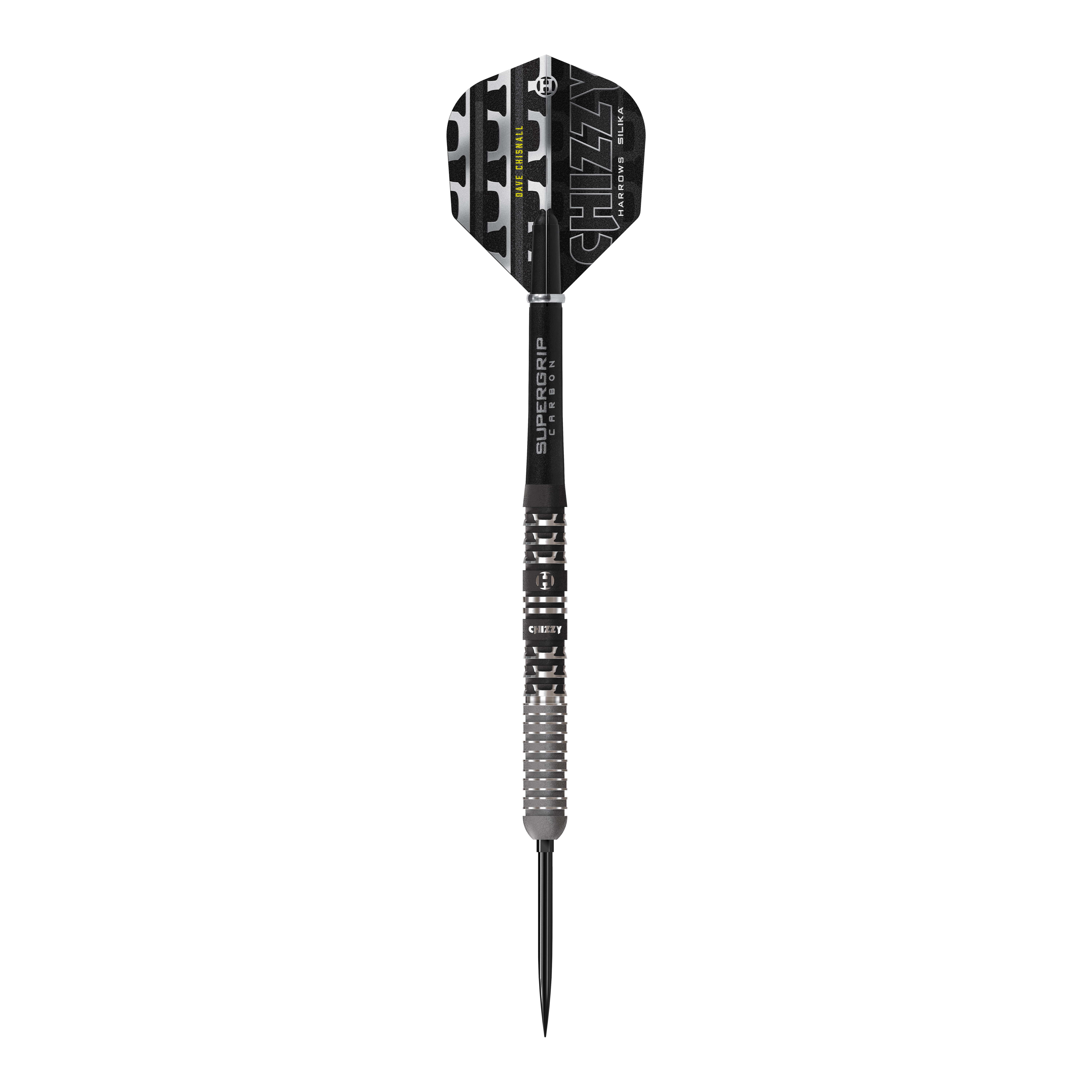 Fléchettes en acier Harrows Dave Chisnall Chizzy Série 4 Quick Point Die Harrows Dave Chisnall Chizzy Series 4 Quick Point Steeldarts sind auf dem Bild zu sehen. Es handelt sich um hochwertige Steeldarts für Dartspieler.