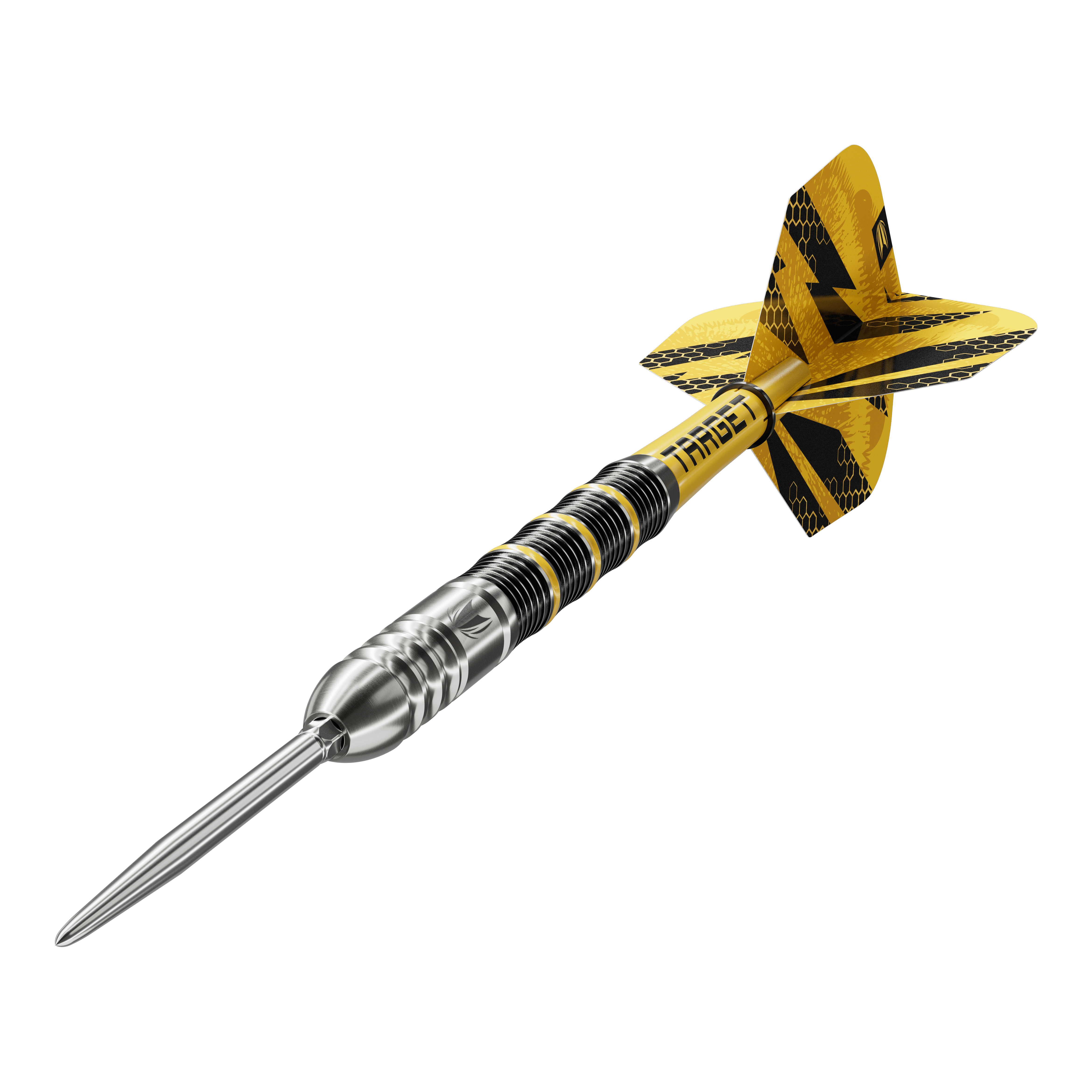 Fléchettes en acier Target Buzz 02 Swiss Points Das Bild zeigt die Target Buzz 02 Swiss Points Steeldarts. Die Steeldarts sind aus nächster Nähe aufgenommen.