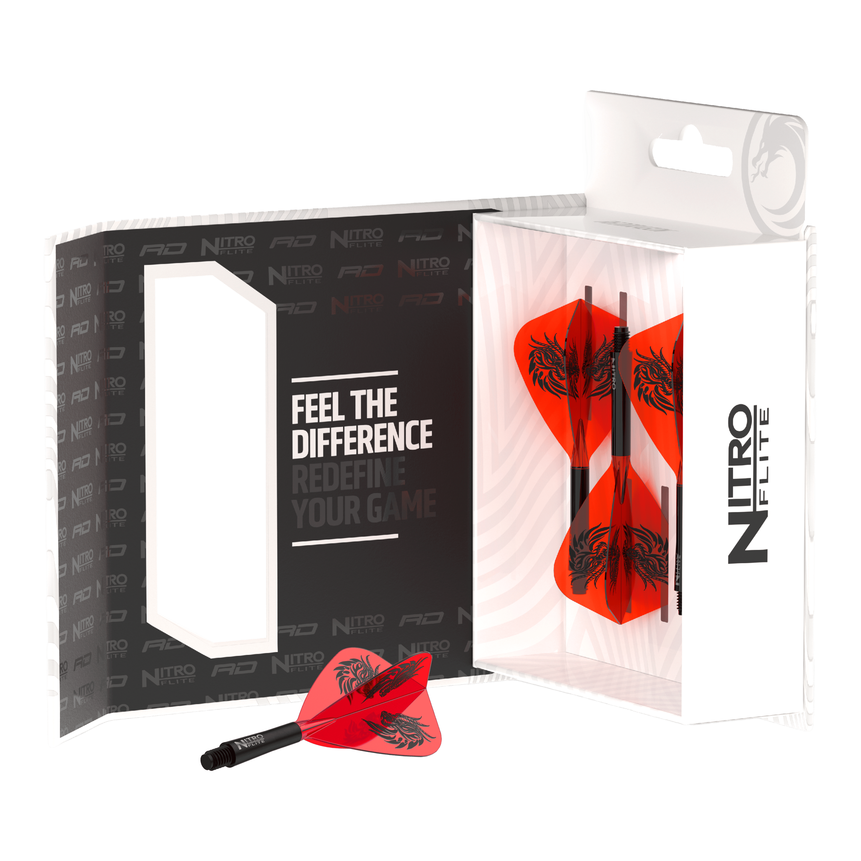 Red Dragon Nitro Flite - Vols de cerf-volant de Jonny Clayton Abgebildet sind Red Dragon Nitro Flite - Jonny Clayton Kite Flights. Diese Dart-Flights sind für Fans und Spieler im Jonny Clayton Stil gestaltet.