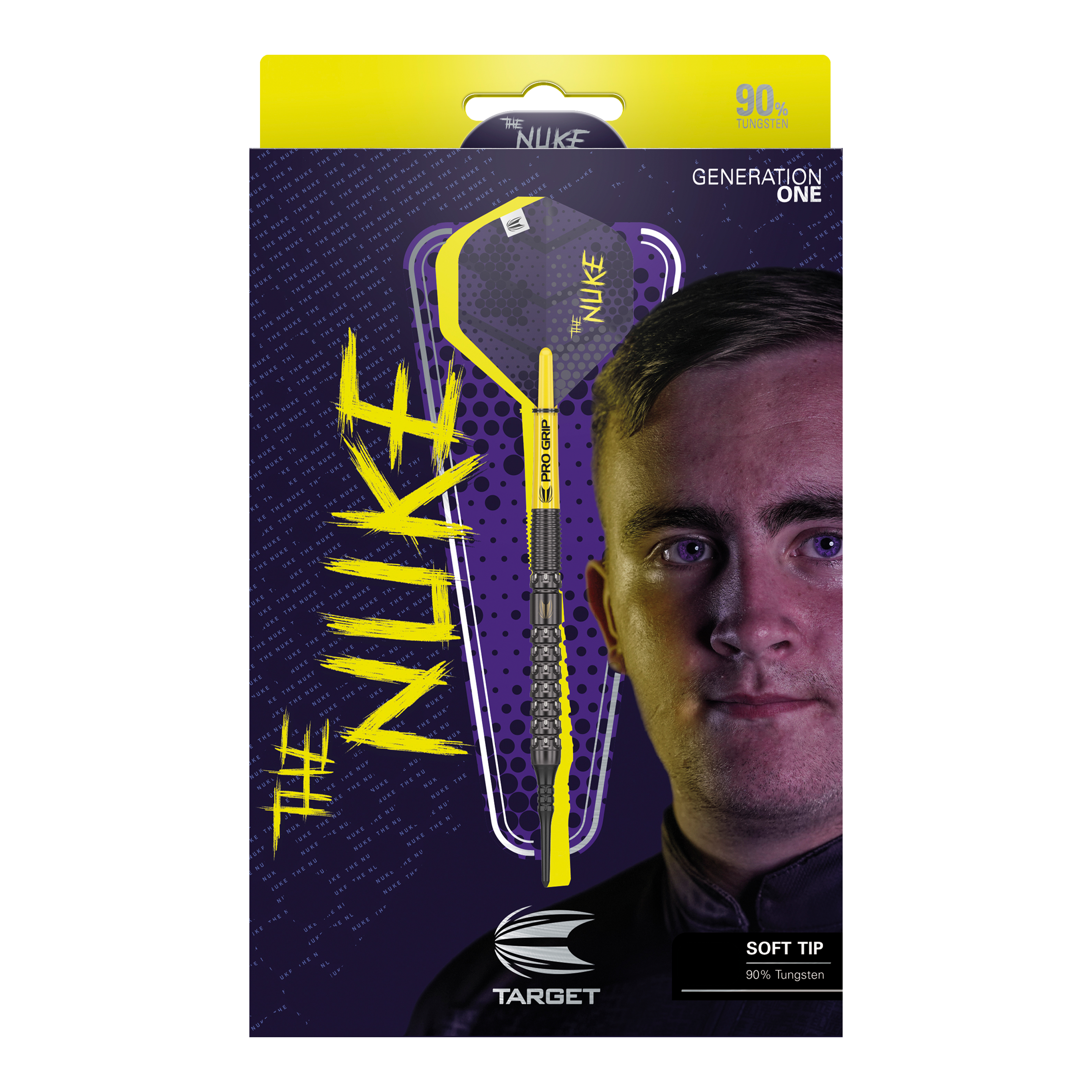 Das Bild zeigt ein Dart-Produkt. Auf dem Bild ist '210324_Target_Luke_Littler_GEN1_Softdarts_3_(1)' als Dateiname angegeben.