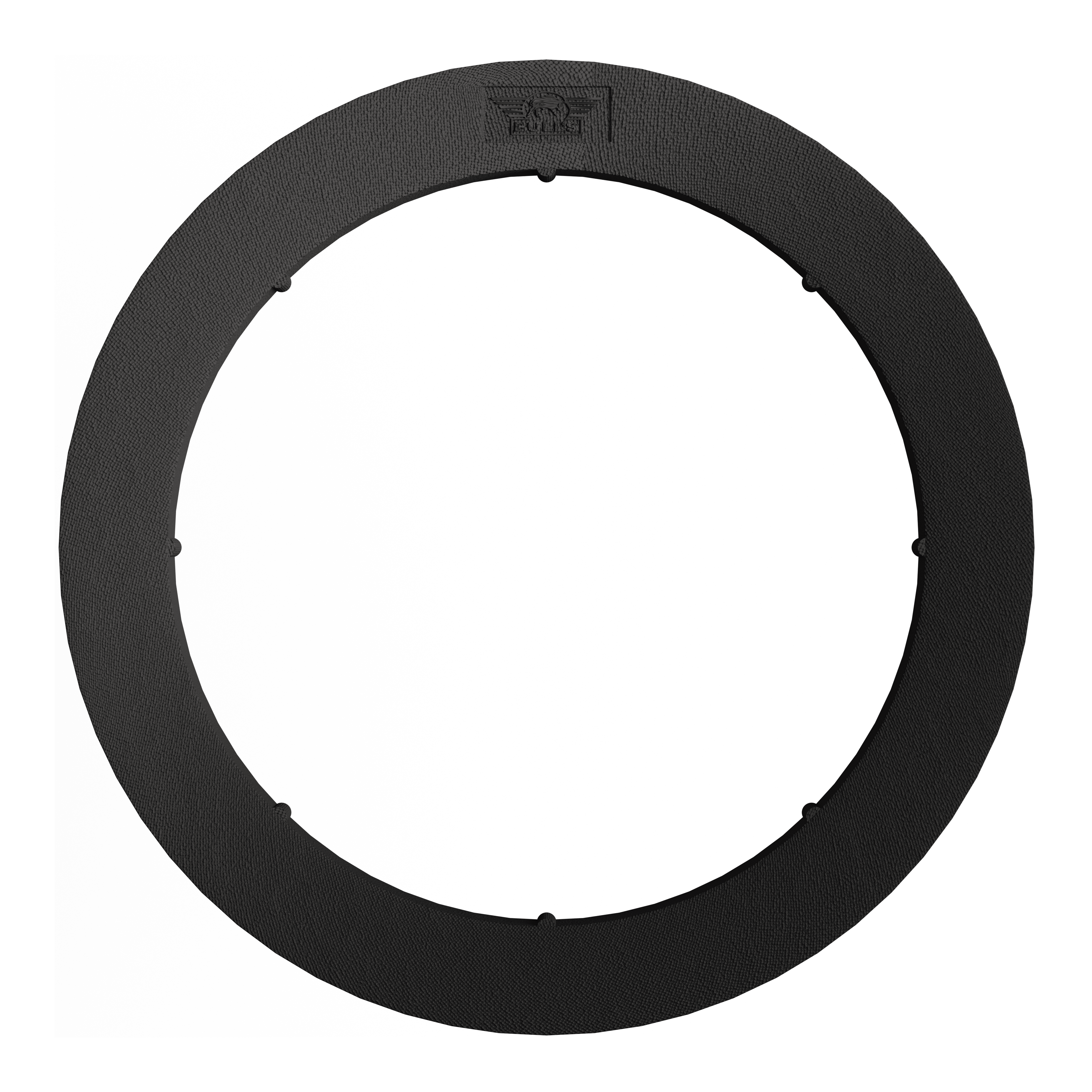 Système d'éclairage Bulls NL Lumo Light Surround Das Bild zeigt das Produkt 'Bulls NL Lumo Light Surround Beleuchtungssystem'. Es handelt sich um einen runden, schwarzen Ring, der zur Beleuchtung eines Dartboards verwendet wird.