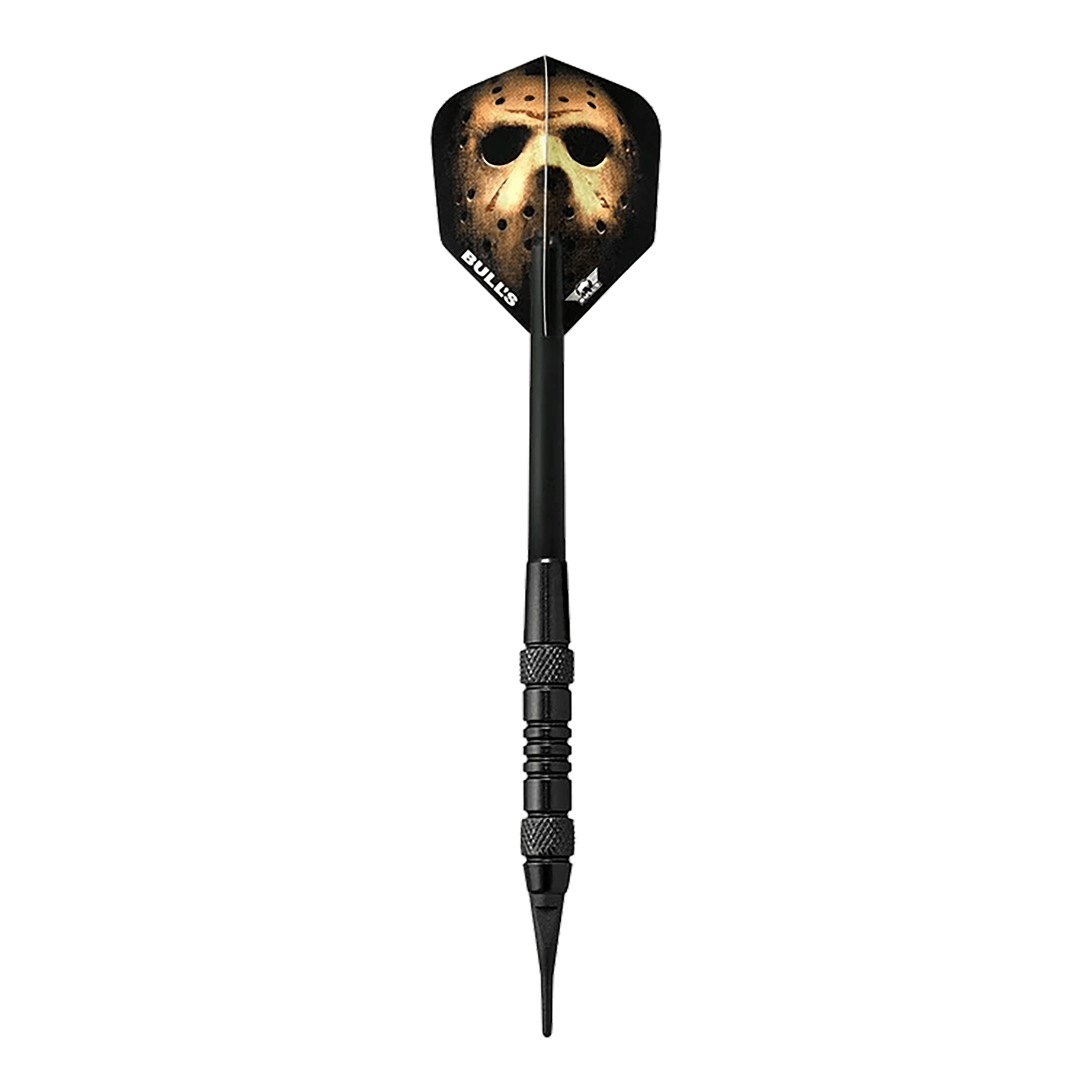 Fléchettes en laiton noir Bulls NL Thriller - 18 g Abgebildet ist das Produkt Bulls NL Thriller Black Brass Softdarts - 18g. Das Bild zeigt den Softdart in schwarzem Design.