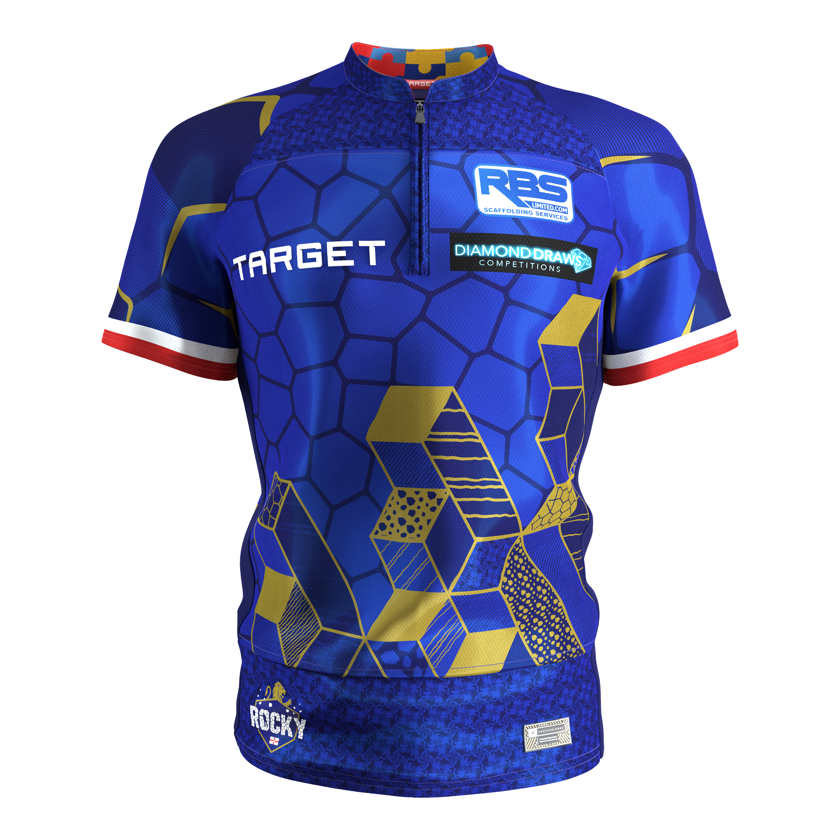 T-shirt Target Josh Rock Dart 2027 Das Produkt auf dem Bild ist das Target Josh Rock Dartshirt 2027. Es richtet sich an professionelle und Hobby-Dartspieler.