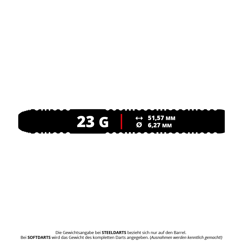 Winmau Team 360 Nicholai Bado Steeldarts - 23g zu sehen. Das Bild zeigt das Aussehen und die Details dieses Dartpfeils.