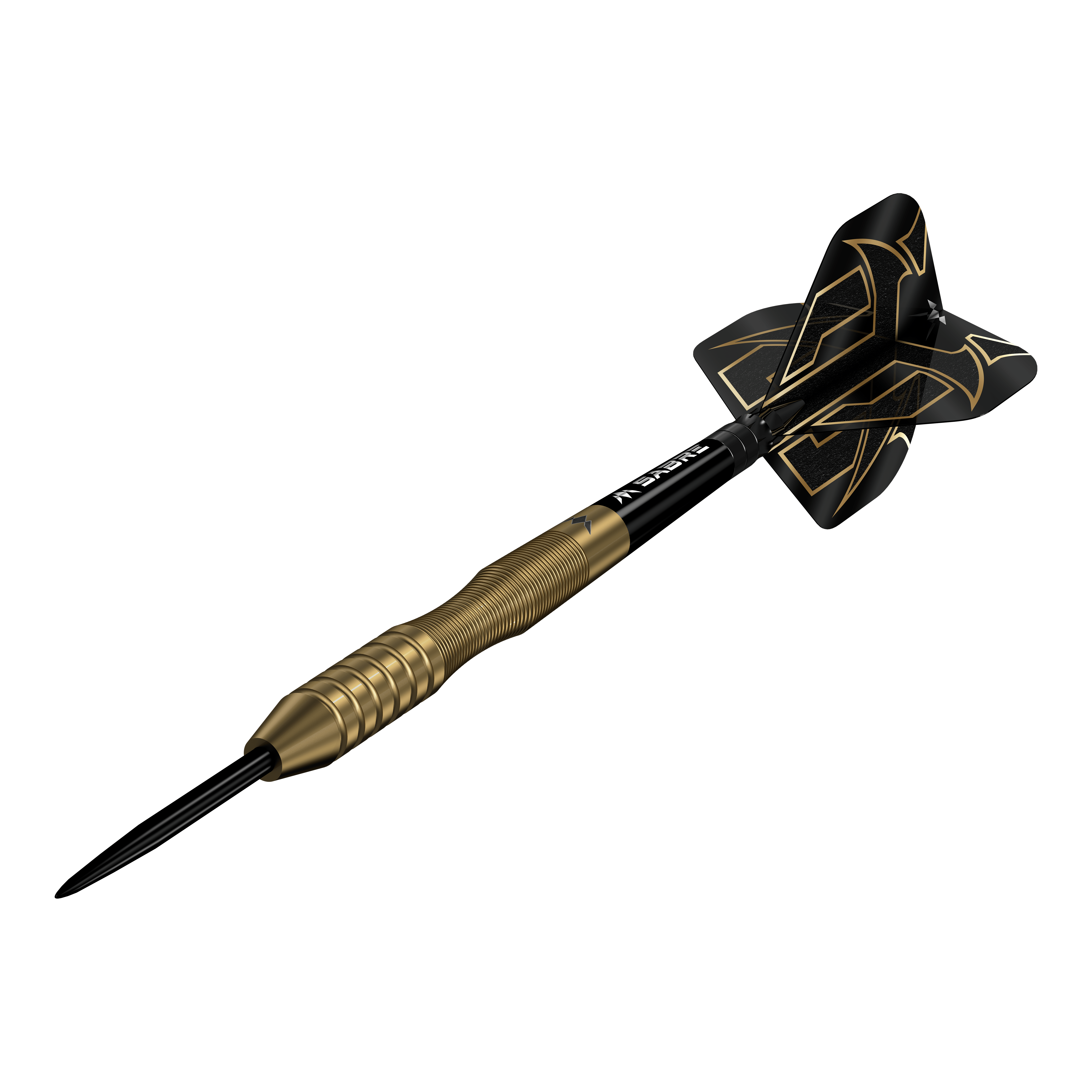 Fléchettes Mission Viktor Tingstrom en acier doré - 22 g Mission Viktor Tingstrom Gold Steeldarts - 22g wird im Bild präsentiert. Die Abbildung verdeutlicht die goldene Oberfläche der Darts.
