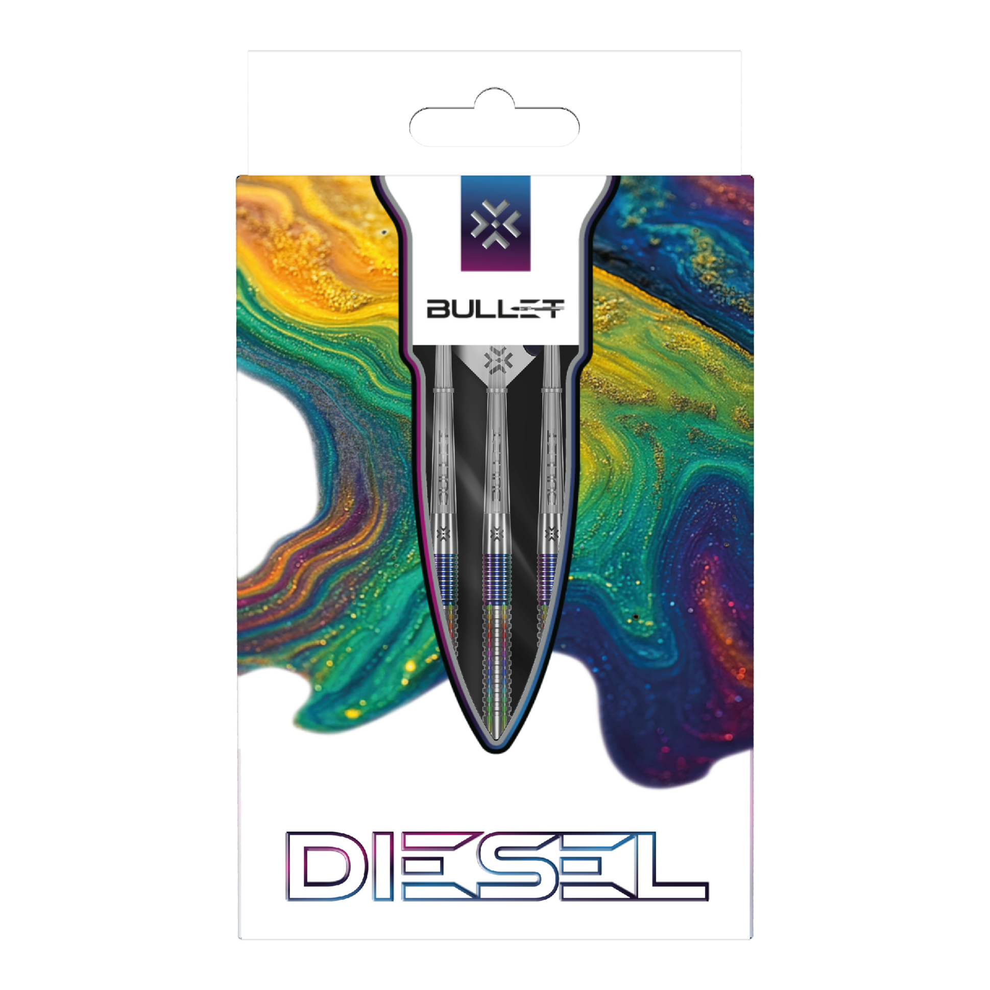 Das Bild zeigt die Bullet Diesel V2 20g Soft Darts. Sie sind leicht und liegen gut in der Hand.