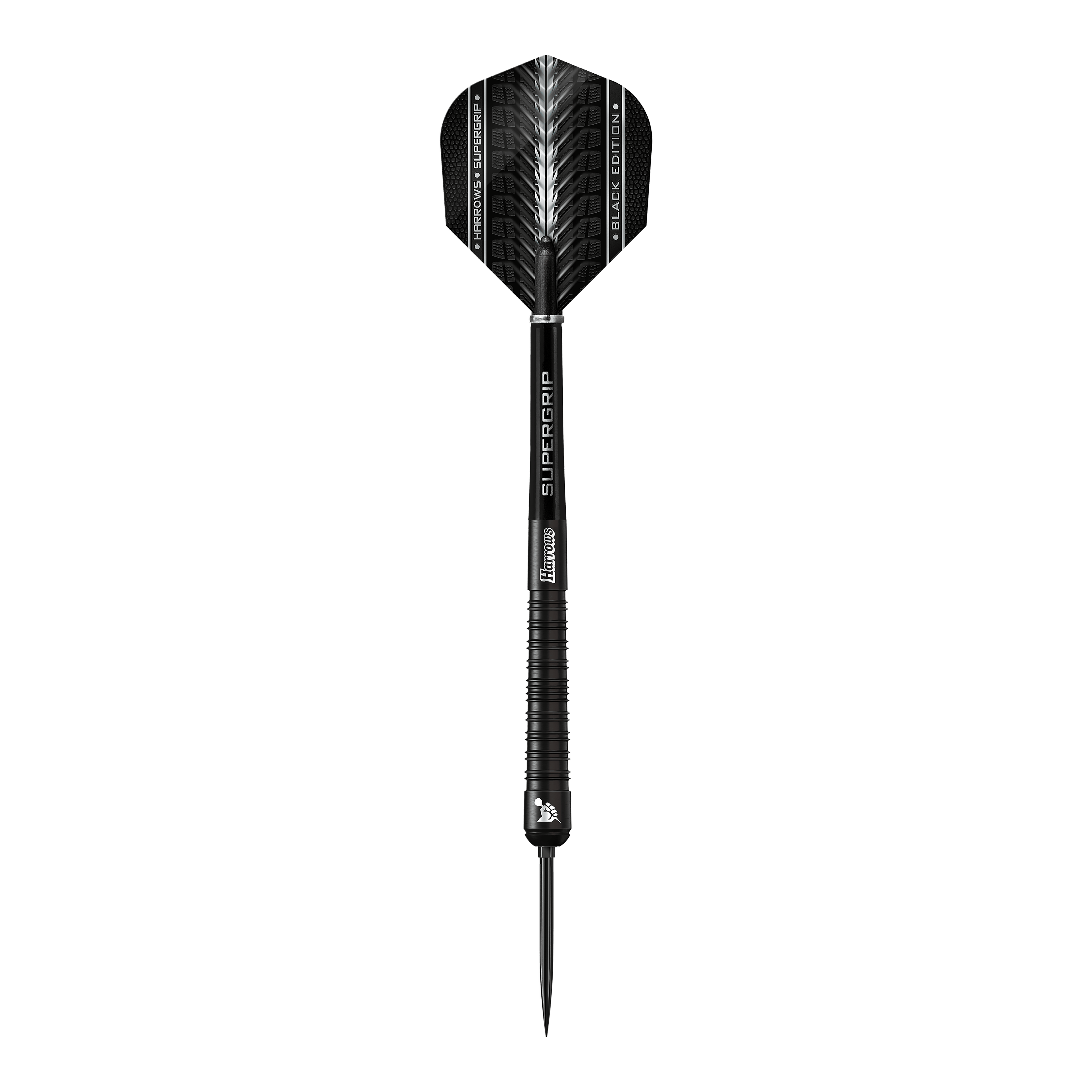 Fléchettes en acier à pointe rapide Harrows Supergrip 90 Black Edition