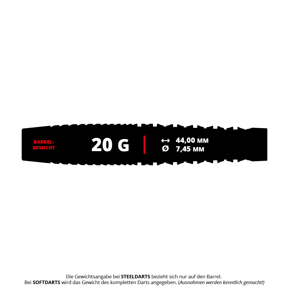 Fléchettes souples Target Japan Prime Series Zenith GEN2 - 20 g Abgebildet sind die Target Japan Prime Series Zenith GEN2 Softdarts mit einem Gewicht von 20g. Diese hochwertigen Softdarts sind optimal für präzises Werfen geeignet.