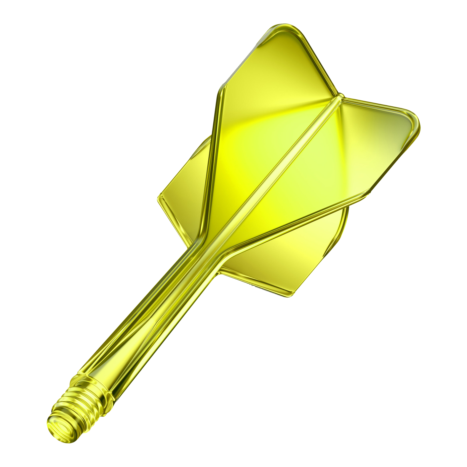 Système d'arbre de vol GOAT A1R n° 6 - Jaune fluo Das Bild zeigt das Produkt GOAT A1R No6 Flight-Shaft-System in Neon Gelb. Es handelt sich um ein Dart-Zubehör in leuchtender gelber Farbe.