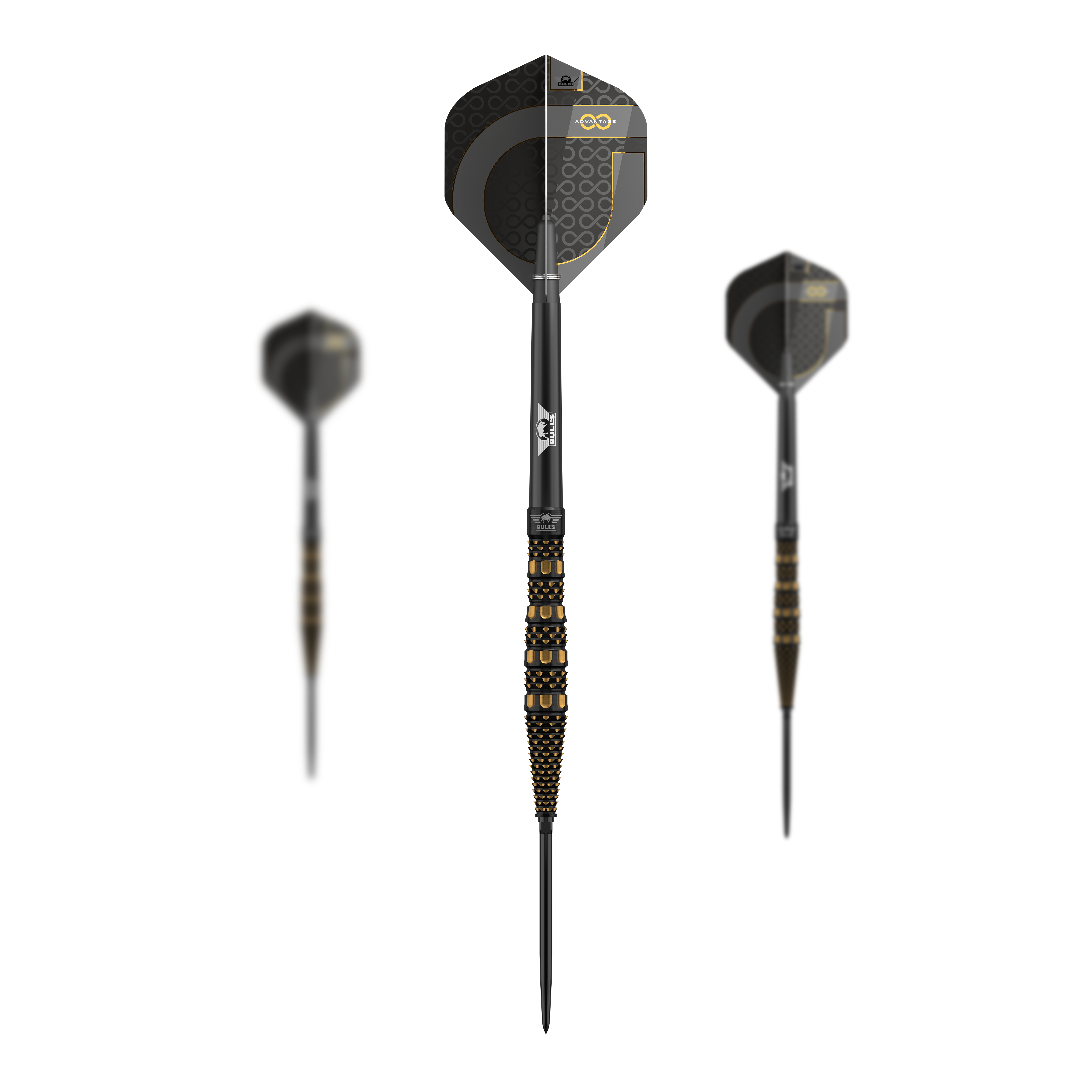 Fléchettes en acier Bulls NL Advantage 95 Slope Convertible Point Zu sehen ist ein Set Bulls NL Advantage 95 Slope Convertible Point Steeldarts. Das Set ist vollständig dargestellt.