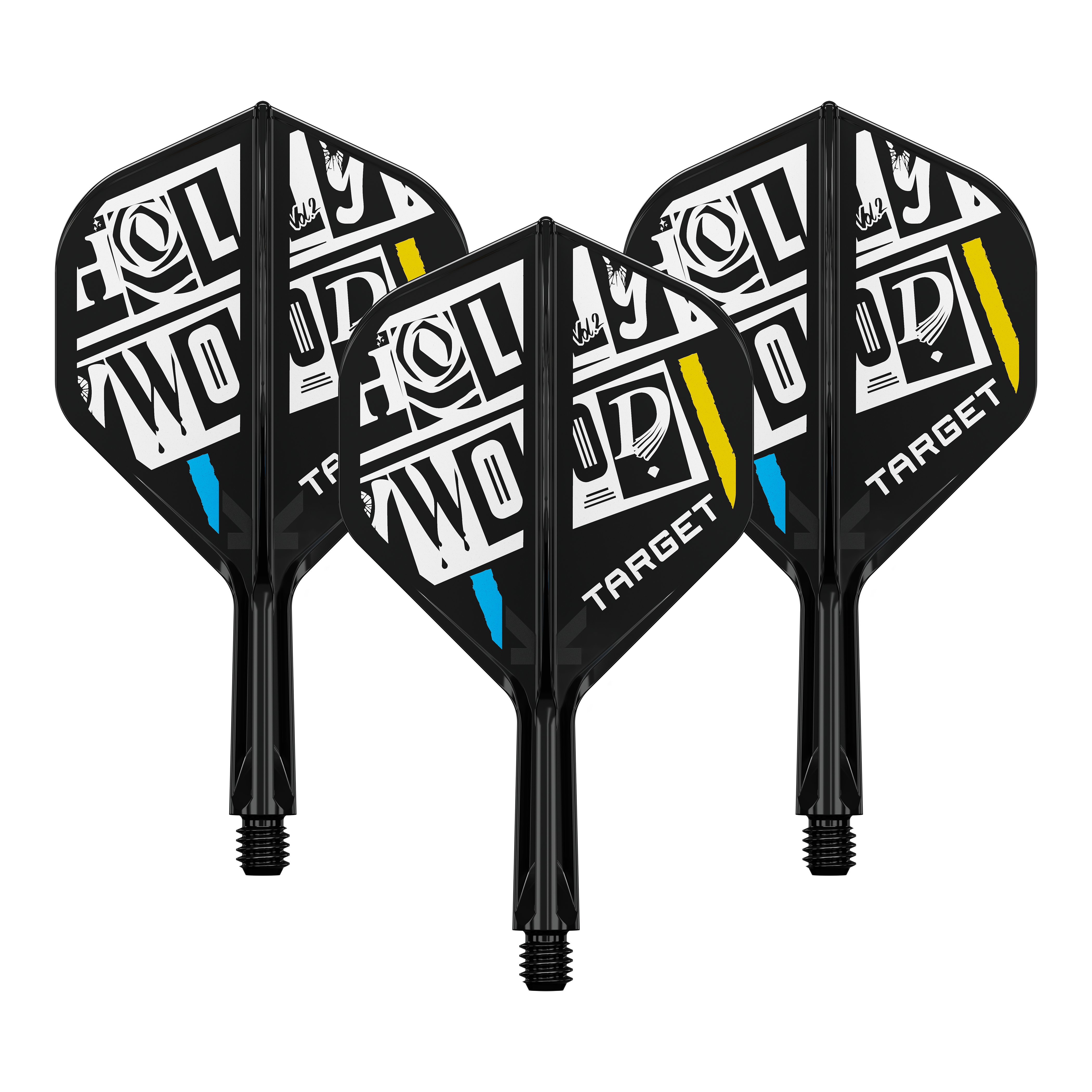 Système de tige de vol standard Target K-Flex Chris Dobey n° 2 Zu sehen ist ein Dart-Flight Set mit der Bezeichnung 'Target K-Flex Chris Dobey No2 Standard Flights 19mm 1Set'. Das Produkt eignet sich für den Austausch an Dartpfeilen.