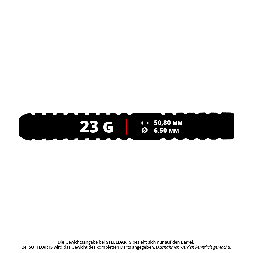 Gezeigt wird das Produkt Unicorn Wraith Callan Rydz Steeldarts - 23g. Die Steeldarts zeichnen sich durch ihr modernes Design aus.