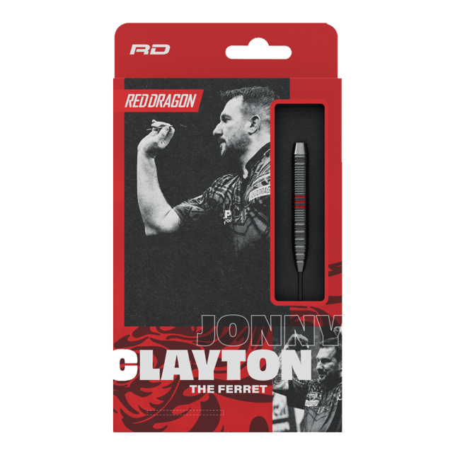 Fléchettes en acier Red Dragon Jonny Clayton Core Brass - 21 g Zu sehen sind die Red Dragon Jonny Clayton Core Brass Steeldarts mit einem Gewicht von 21g. Die Darts haben einen silbernen und goldenen Schaft mit roten und schwarzen Flights.