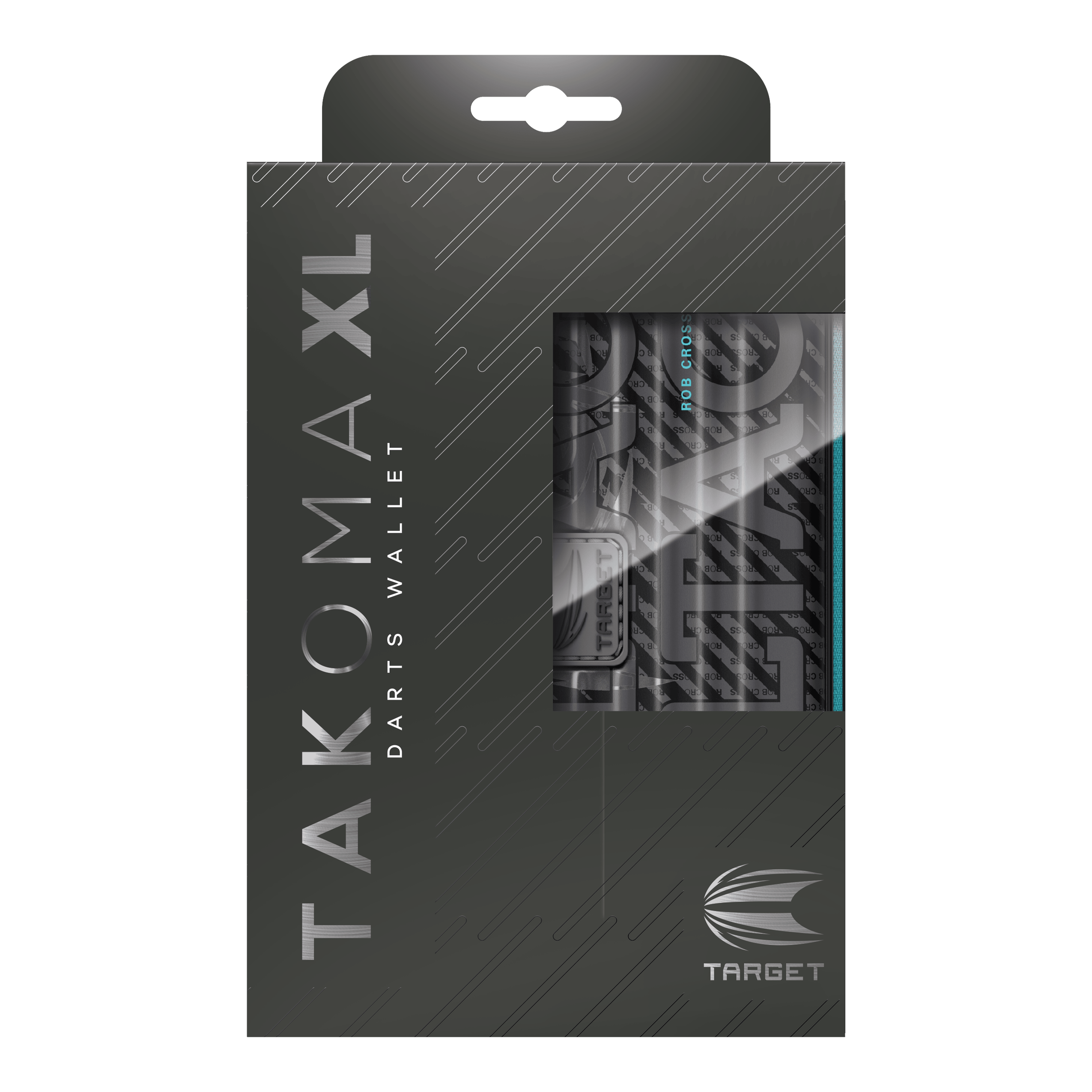 Étui à fléchettes Takoma XL Ghost Series Rob Cross Das Foto zeigt das Takoma XL Ghost Series Rob Cross Dartcase. Es ist ein robustes Etui für Dartspieler.