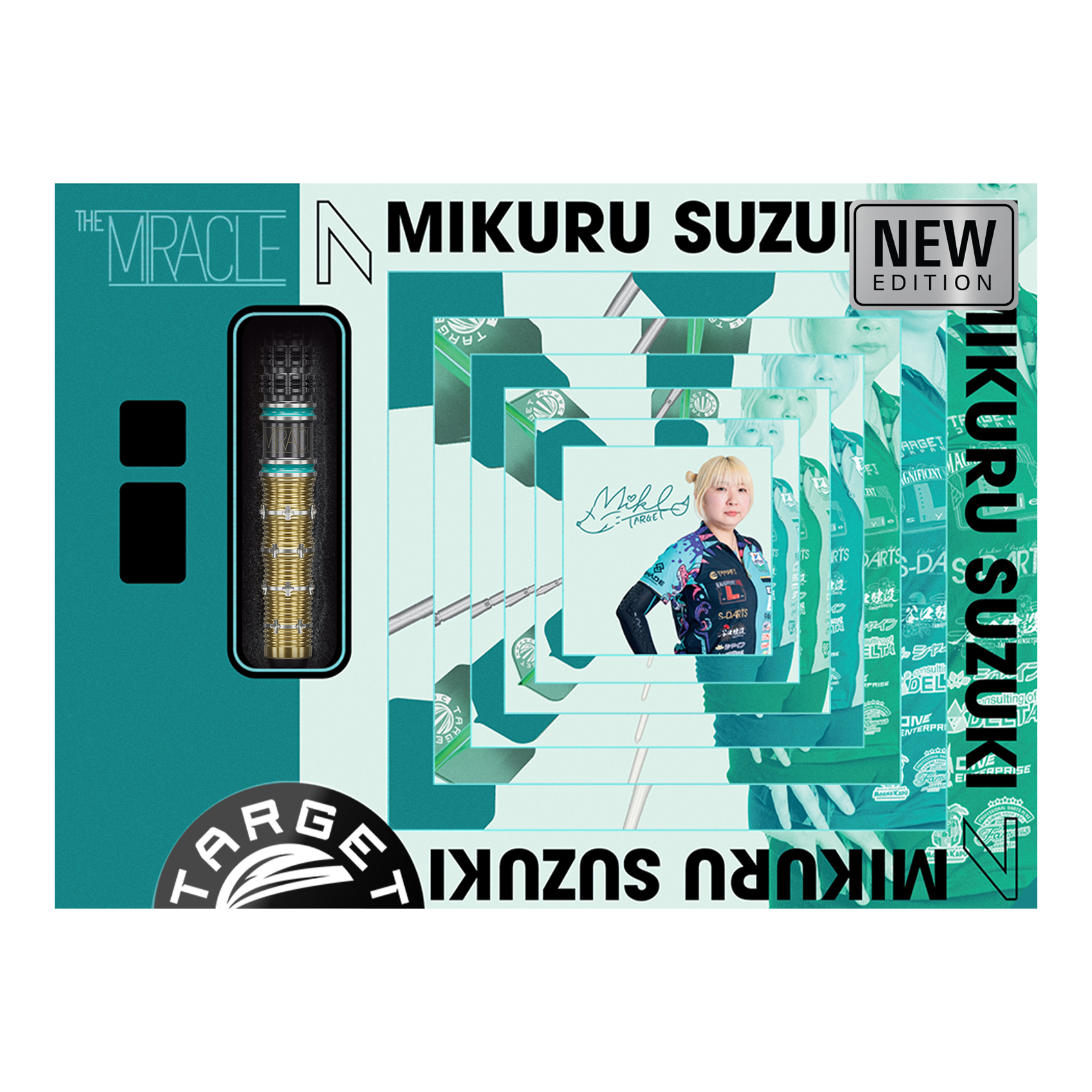 Target Japan Mikuru Suzuki The Miracle GEN7.5 Fléchettes en acier à pointe suisse Das Bild stellt die Target Japan Mikuru Suzuki The Miracle GEN7.5 Swiss Point Steeldarts dar. Die Steeldarts überzeugen durch einen modernen Look und zuverlässige Spielbarkeit.