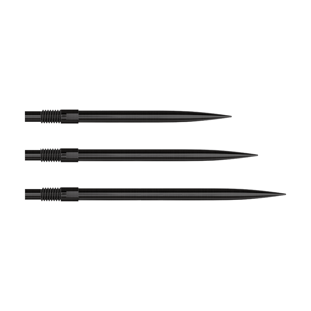 Embouts de fléchettes Harrows Quick Point - Noirs Auf dem Bild sind die Harrows Quick Point Dartspitzen in Schwarz zu sehen. Diese Dartspitzen ermöglichen einen schnellen Austausch.
