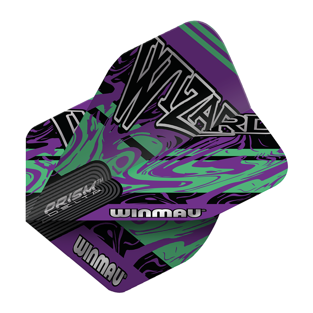 Winmau Prism Delta Wizard PurpleGreen Standard Flights