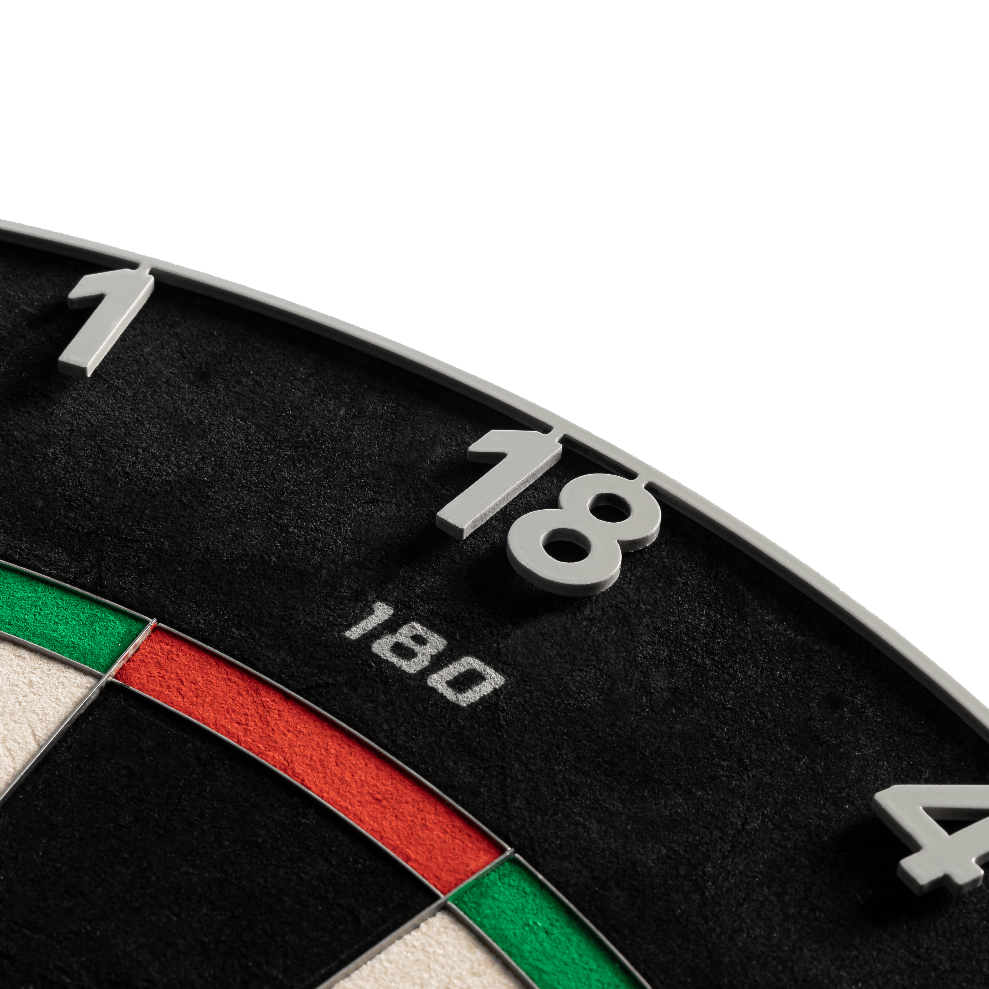 Cible de fléchettes Precise 180 Endorphine en acier avec anneau numéroté - Gris nordique Das Bild zeigt das Precise 180 Endorphine Steeldartboard mit Nummernring in der Farbe Nordic Grey. Es handelt sich um ein hochwertiges Dartboard für ambitionierte Spieler.