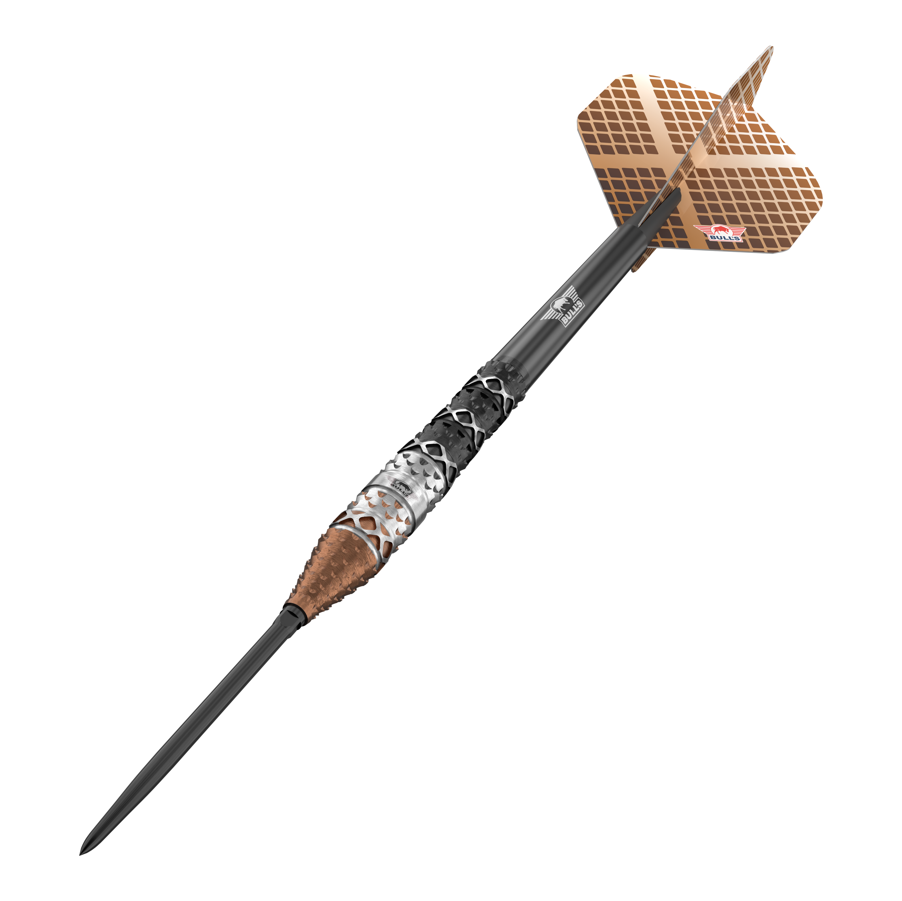 Bulls NL Max Hopp 95% Points convertibles Steeldarts Abgebildet sind die Bulls NL Max Hopp 95% Convertible Points Steeldarts mit innovativem Spitzenwechsel-System. Das Produkt besticht durch Präzision und modernes Design.