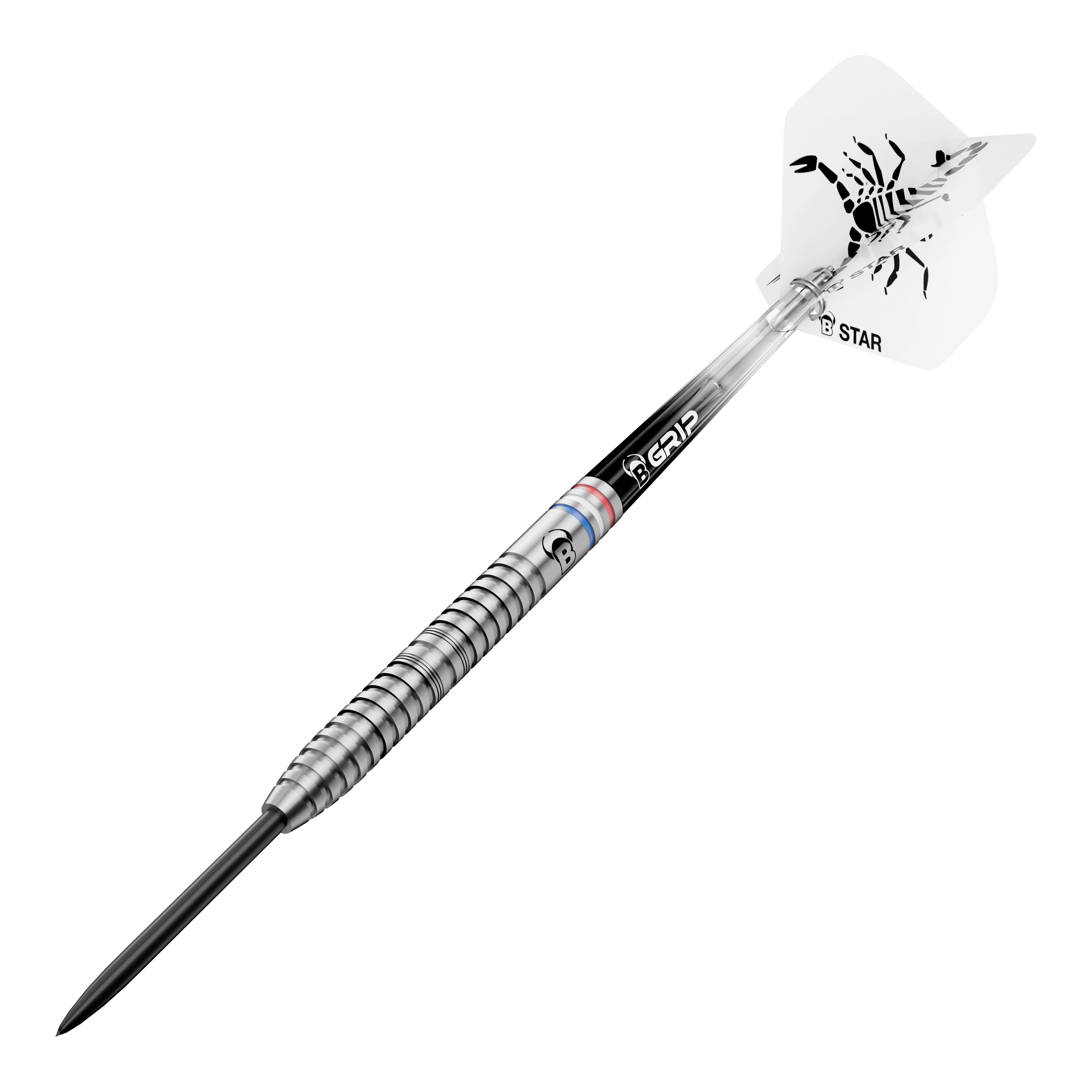 Fléchettes en acier Kendji Steinbach Bulls Challenger - 23 g Abgebildet sind die Bulls Challenger Kendji Steinbach Steeldarts mit einem Gewicht von 23g. Die Darts haben ein markantes Design und sind speziell für Steeldart-Spieler entwickelt.