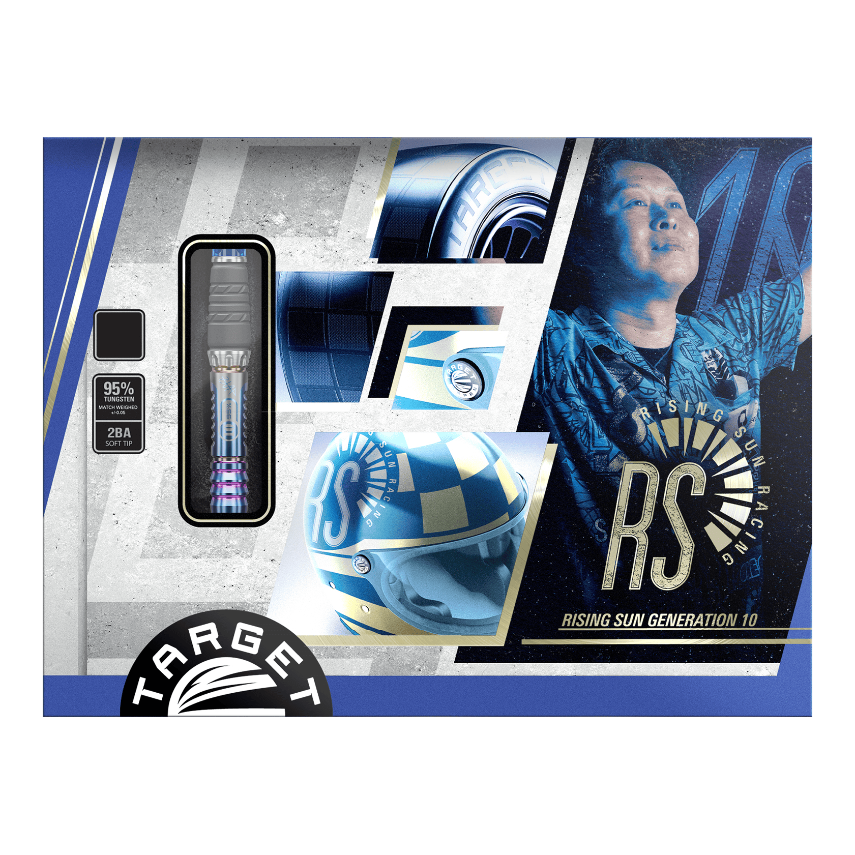 Fléchettes souples Target Japan Rising Sun GEN10 - 21,5 g Zu sehen ist das Produkt Target Japan Rising Sun GEN10 Softdarts - 21,5g. Das Design und die Materialien sind für Profis geeignet.