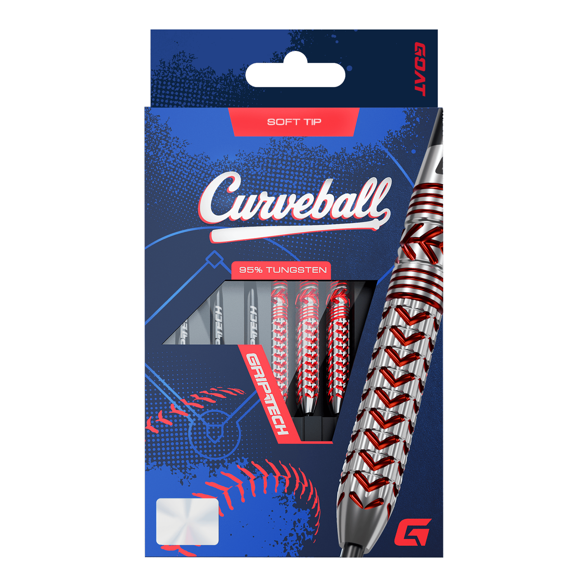 Fléchettes souples GOAT Curveball - 20 g Abgebildet sind die GOAT Curveball Tungsten Softdarts - 20g. Die Softdarts sind 20 Gramm schwer und aus hochwertigem Tungsten hergestellt.