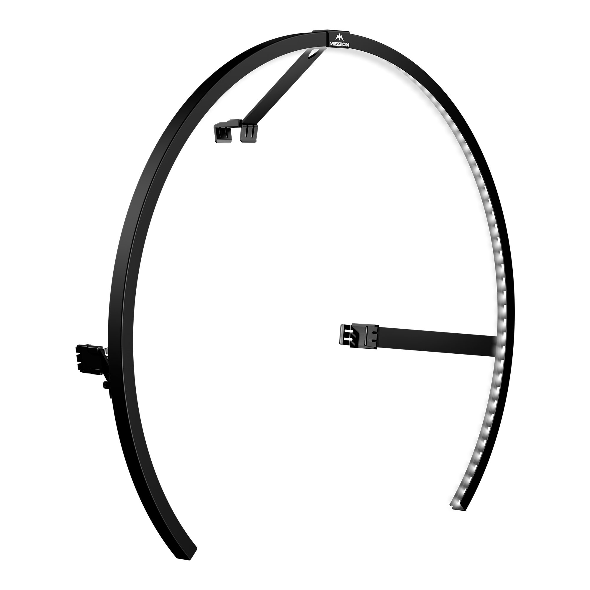 Éclairage LED pour cible de fléchettes Mission Torus 270 - Noir Mission Torus 270 LED Dartboard Beleuchtung - Schwarz. Diese schwarze LED-Beleuchtung sorgt für optimale Sicht beim Dartspielen.