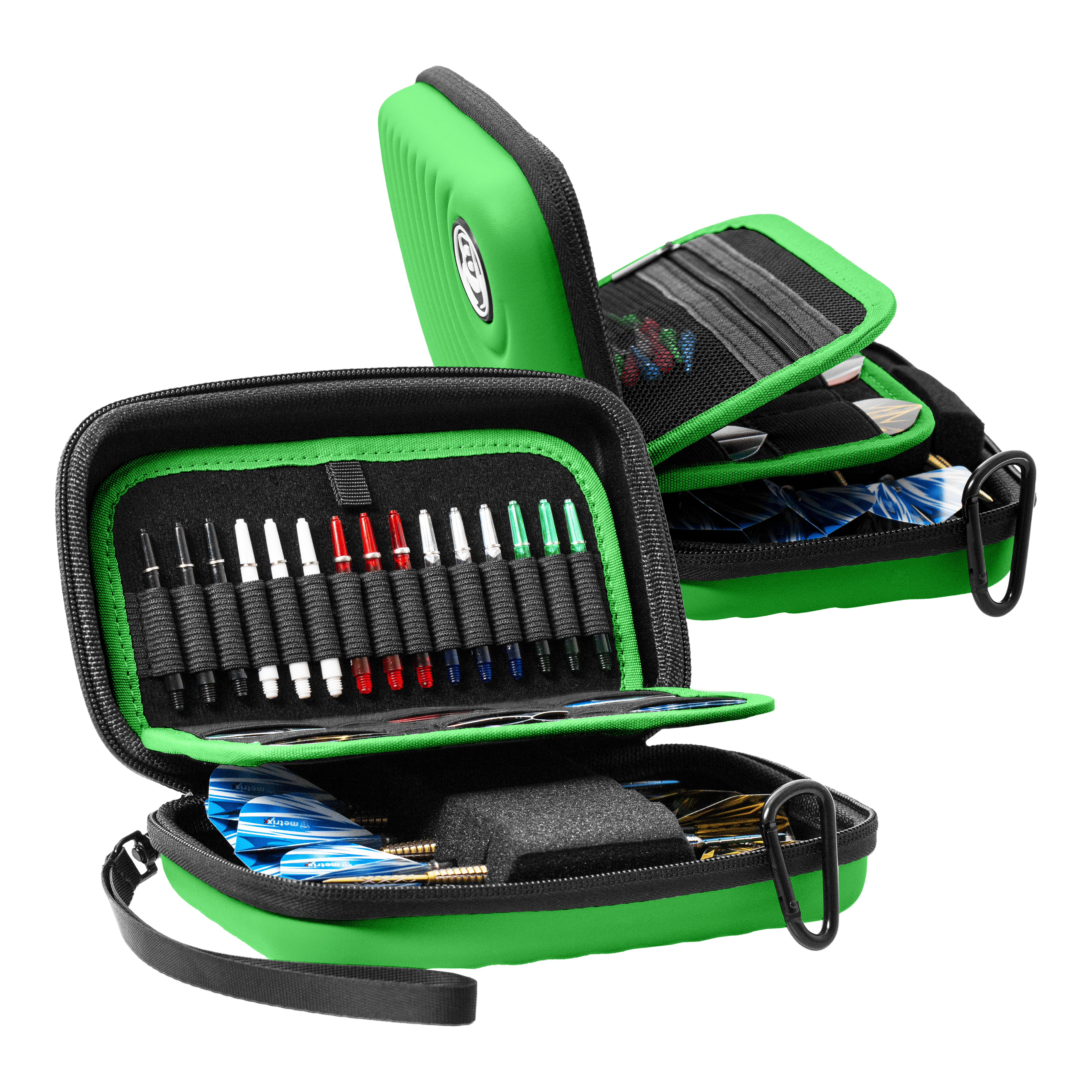 Étui à fléchettes Bulls Orbis XL - Vert Abgebildet ist das Bulls Orbis XL Dartcase in der Farbe Grün. Es wurde speziell zum Schutz von Dartpfeilen entwickelt.