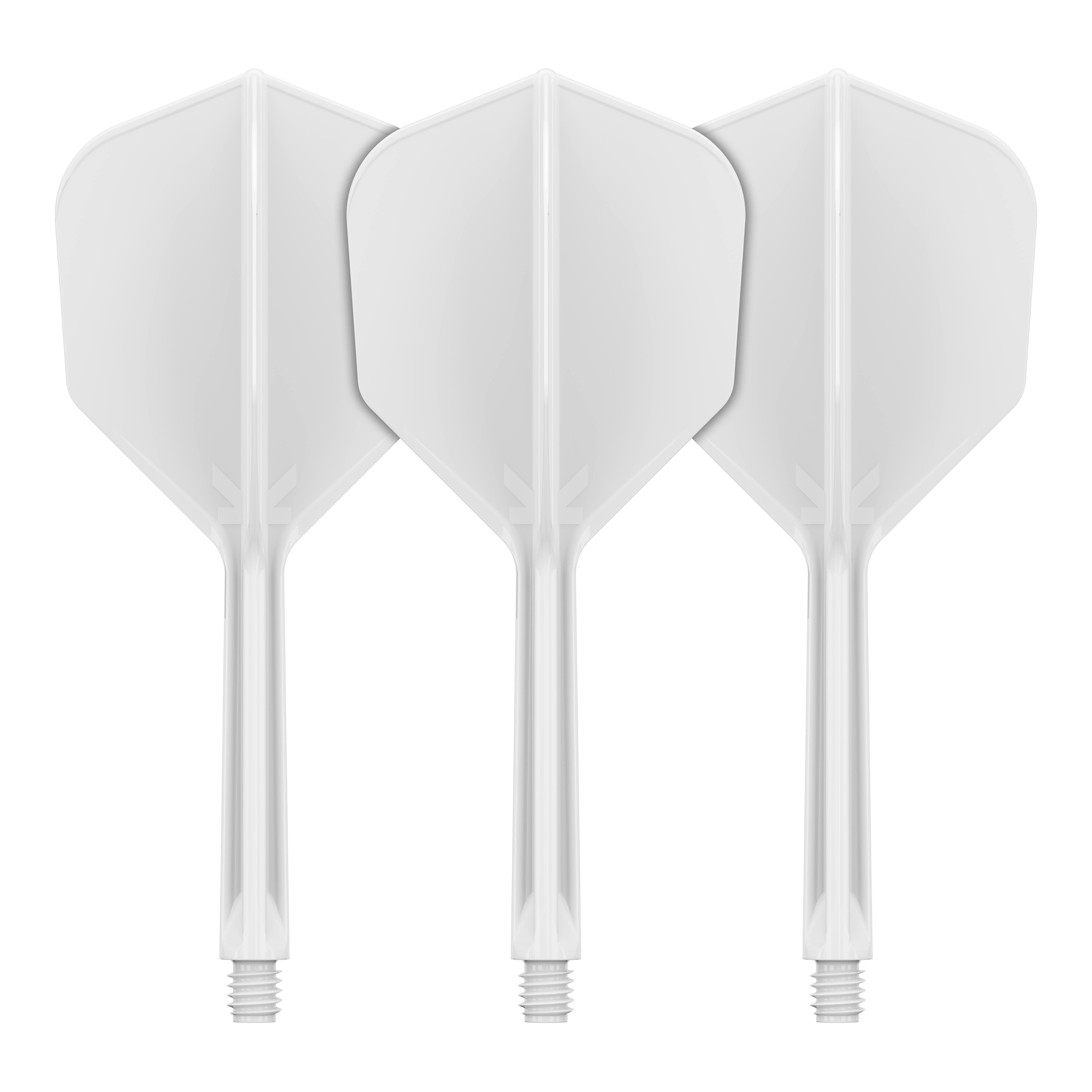 Système de vol Target K-Flex n° 6 - Blanc Dieses Bild zeigt das Flight-System Target K-Flex No6 in Weiß mit einer Länge von 33 mm. Das Produkt dient als Ersatzteil für Dartpfeile.