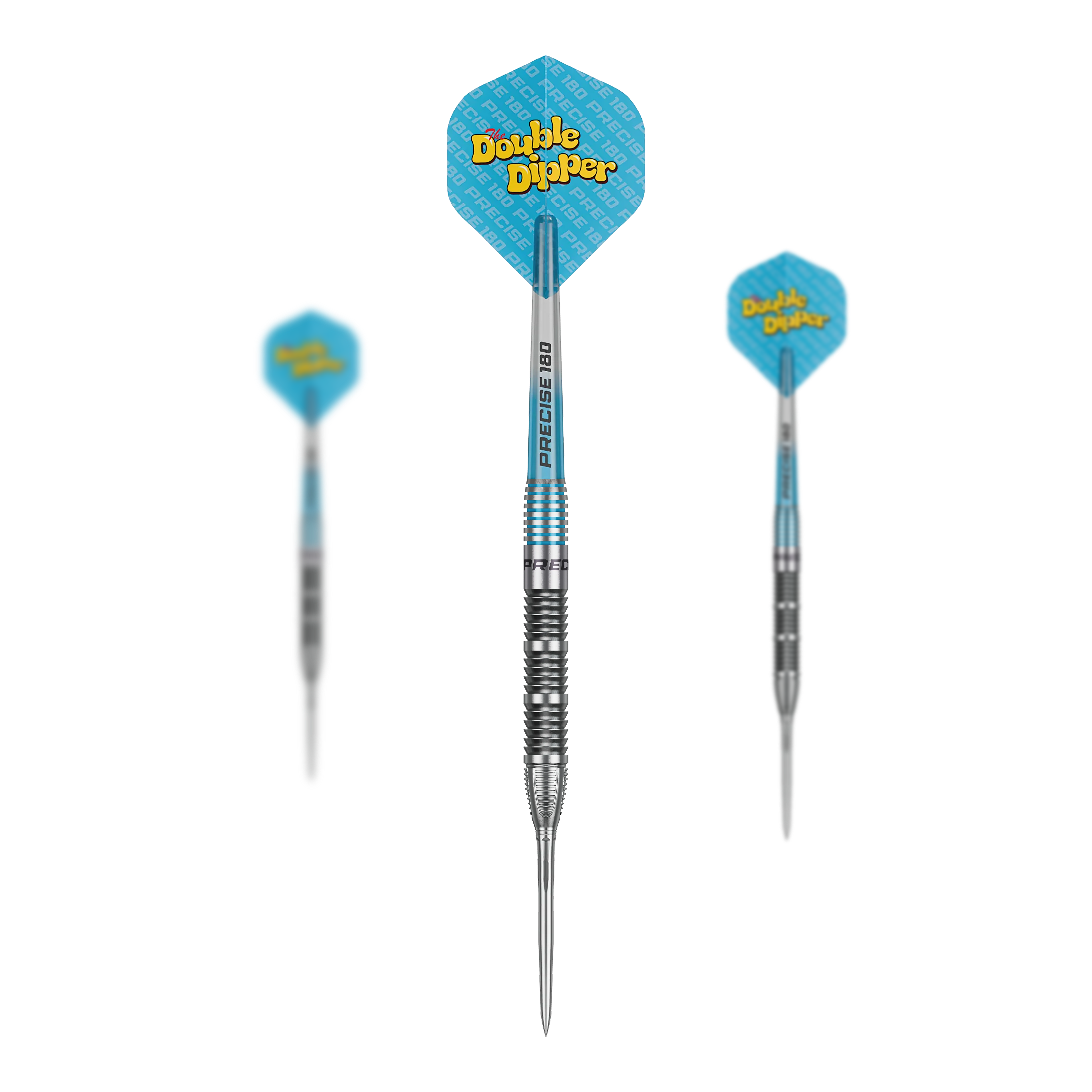 Fléchettes en acier Precise 180 Bela Schugmann Double Dipper V1 Das Bild zeigt ein Set der Precise 180 Bela Schugmann Double Dipper V1 Steeldarts. Das Set ist ideal für Dartliebhaber.