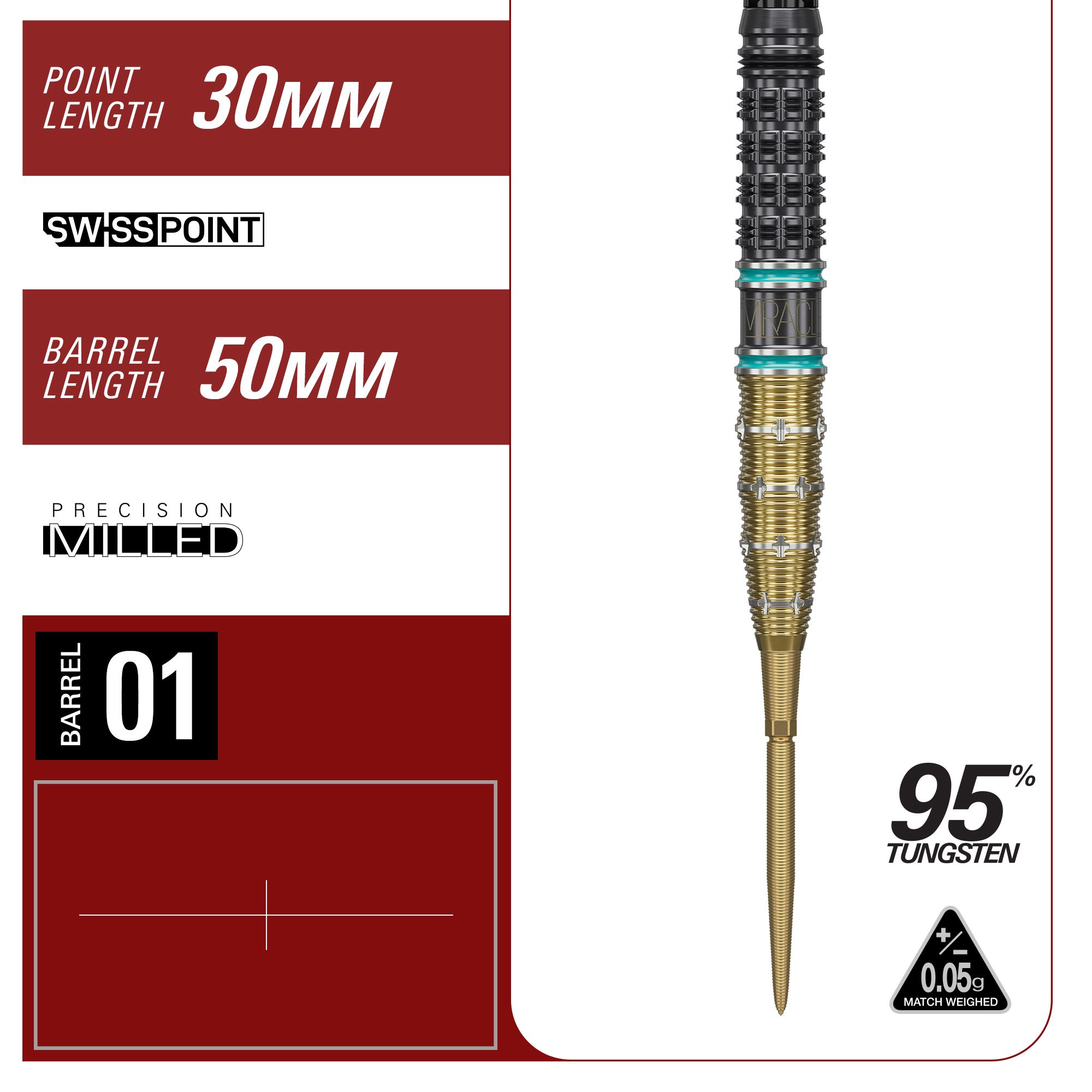 Target Japan Mikuru Suzuki The Miracle GEN7.5 Fléchettes en acier à pointe suisse Hier sind die Target Japan Mikuru Suzuki The Miracle GEN7.5 Swiss Point Steeldarts abgebildet. Die Darts bieten hohe Präzision für Turnierspieler.